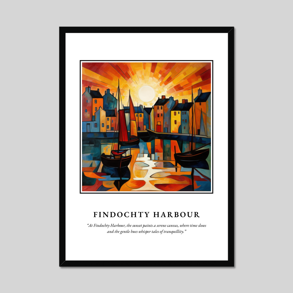 Findochty Harbour - Framed Poster Print