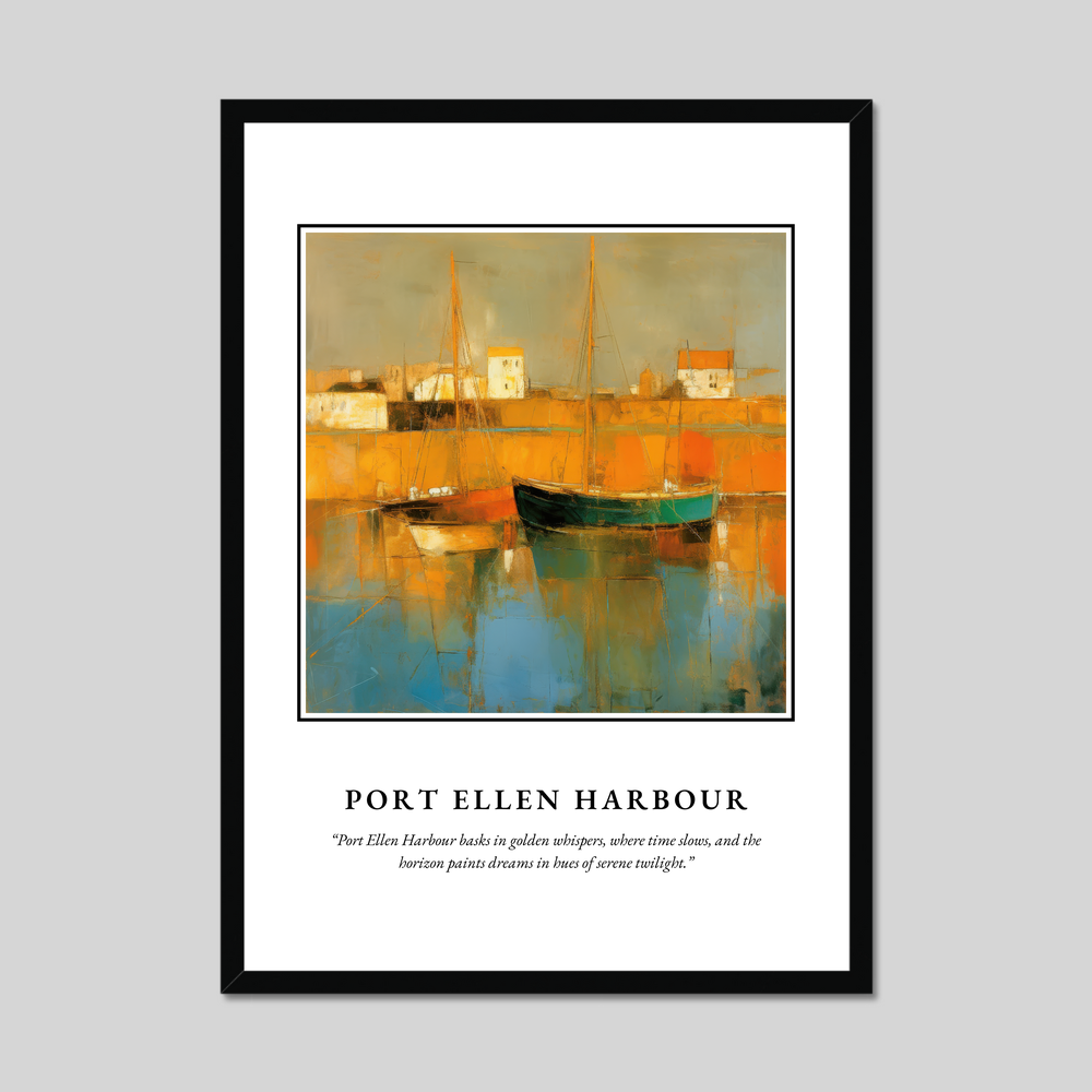 Port Ellen Harbour - Framed Poster Print