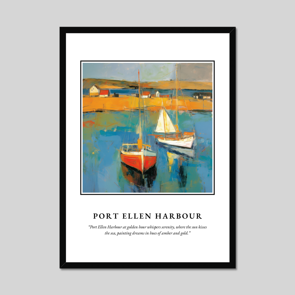 Port Ellen Harbour - Framed Poster Print
