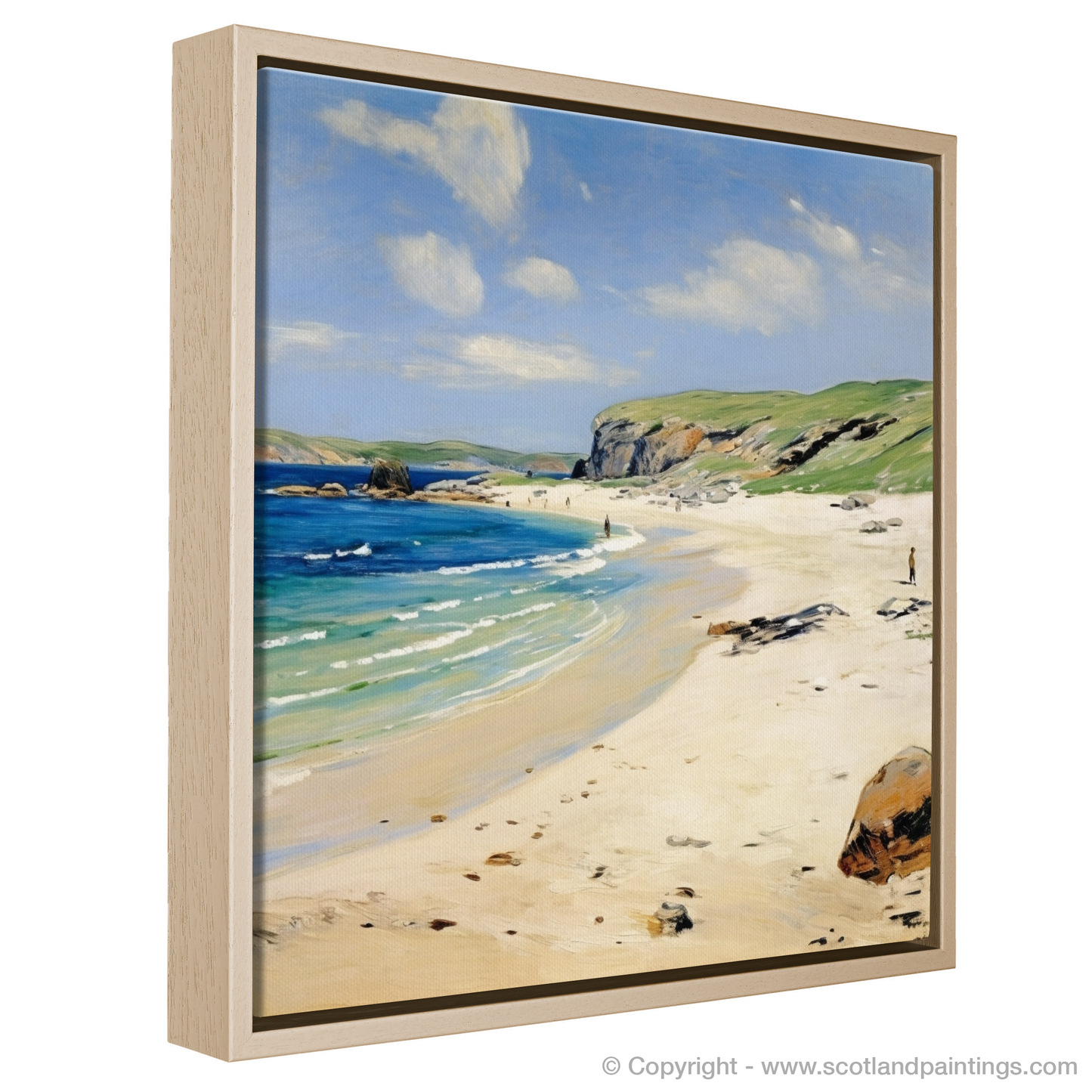 Serene Shores of Sandwood Bay: An Impressionist Ode to Sutherland's Coastal Gem