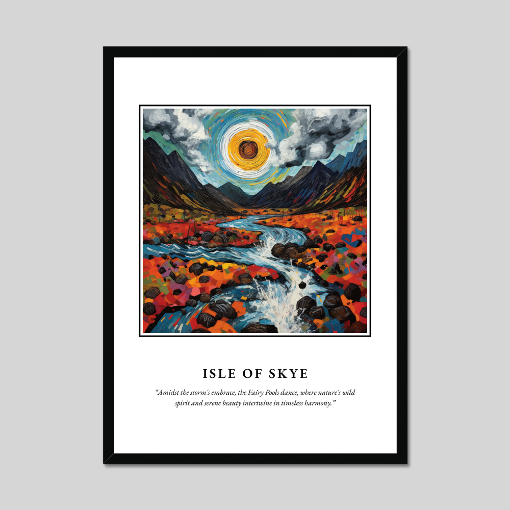 Poster in a black frame