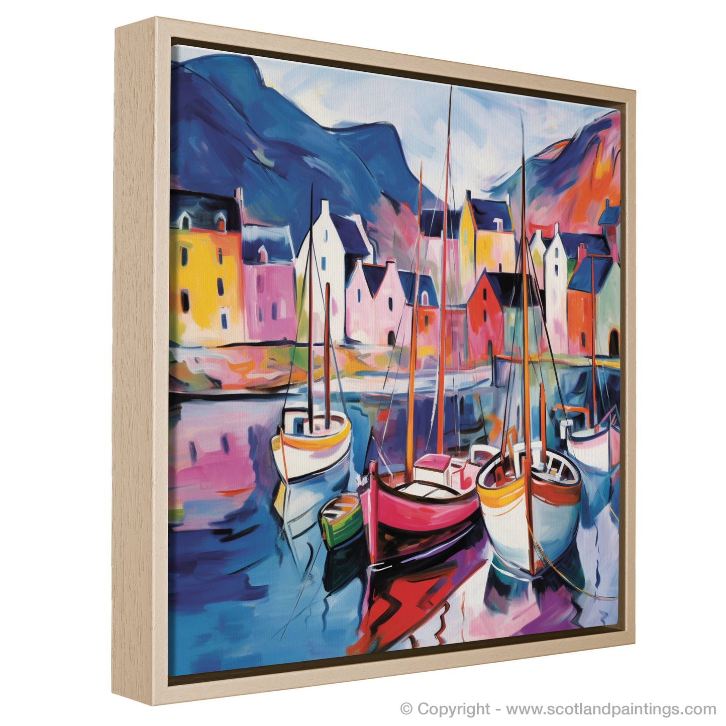 Vibrant Embrace: Fauvist Portree Harbour