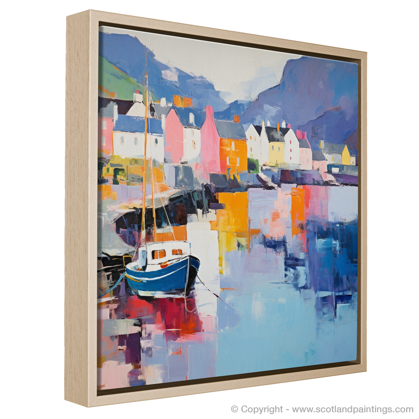 Portree Harbour Serenity: A Colour Field Tribute