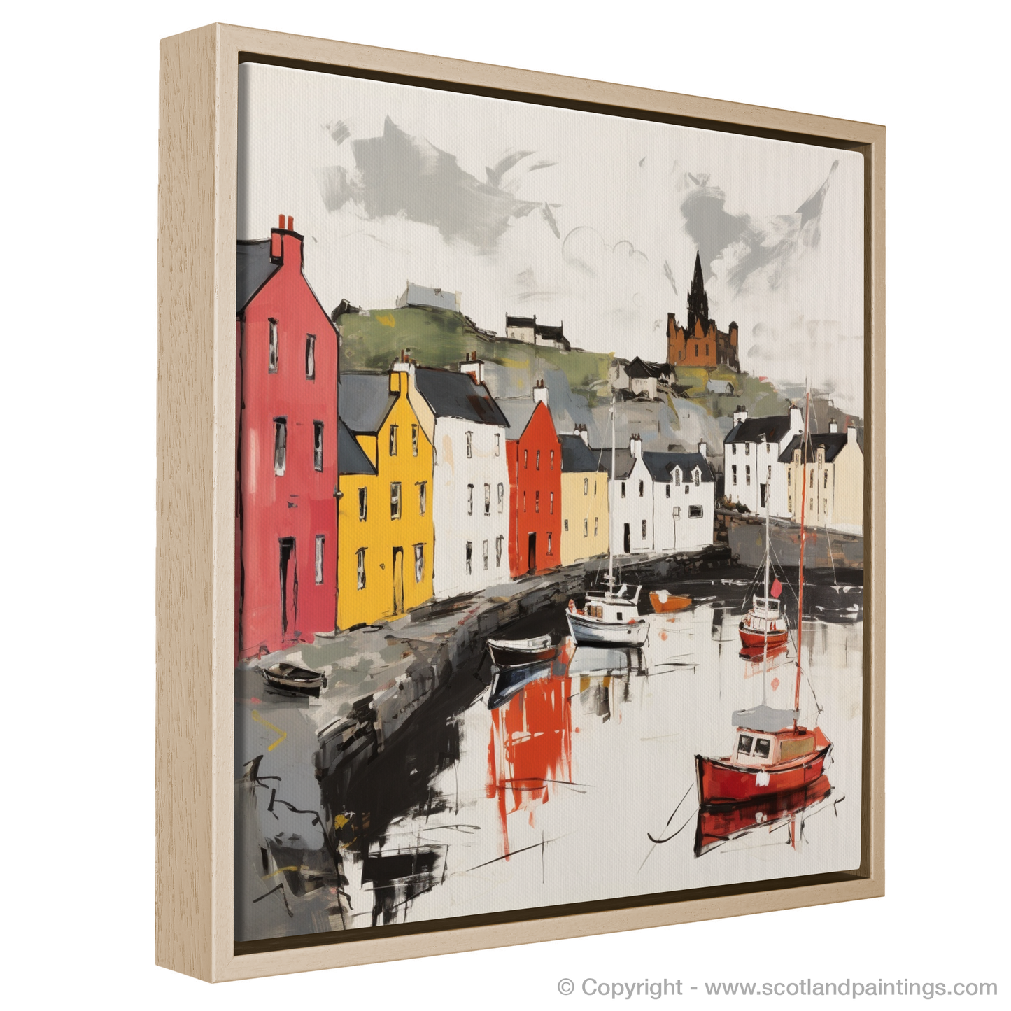 Vibrant Portree: A Pop Art Tribute to Scotland's Coastal Charm