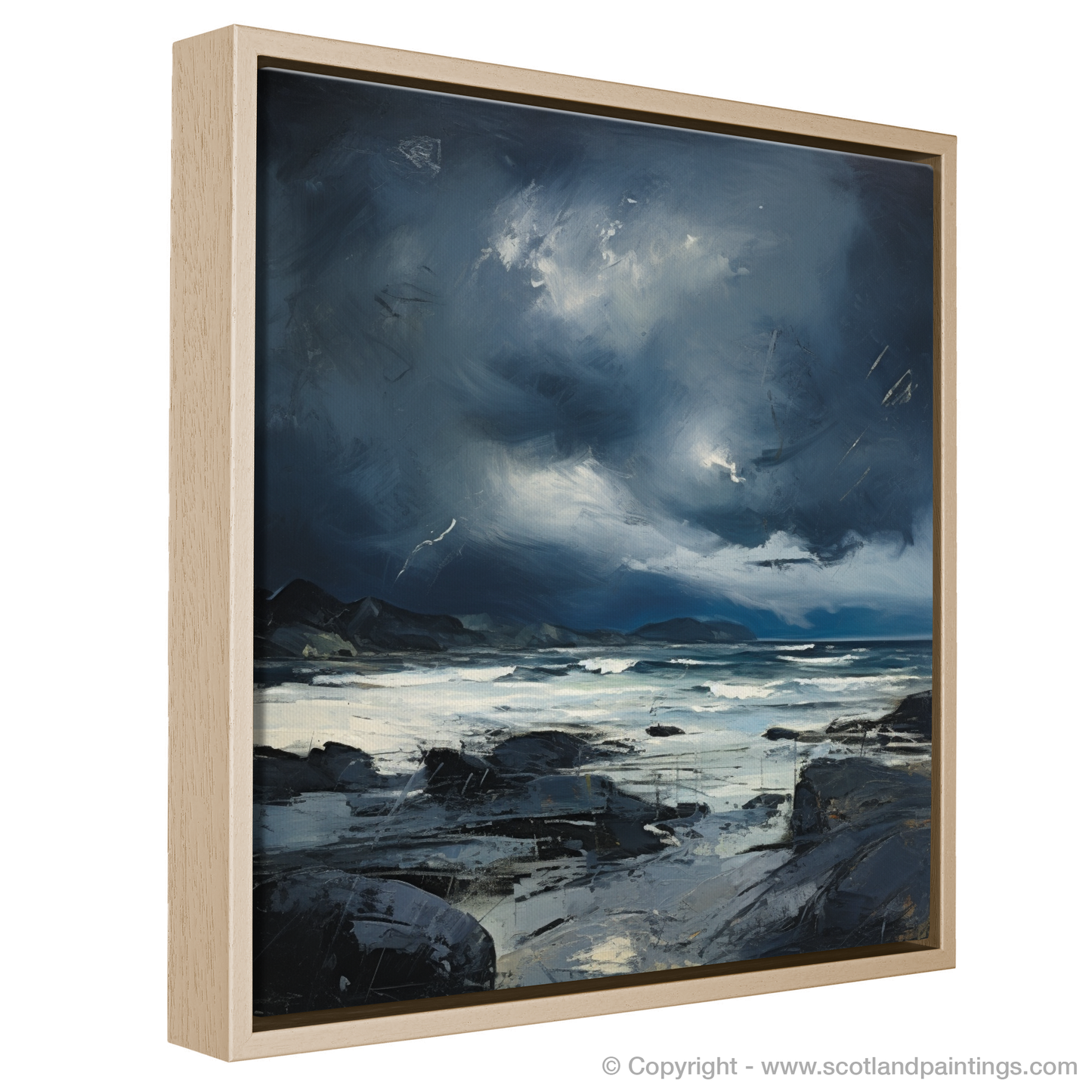 Tempestuous Camusdarach: An Abstract Expressionist Ode to Scotland's Stormy Shores