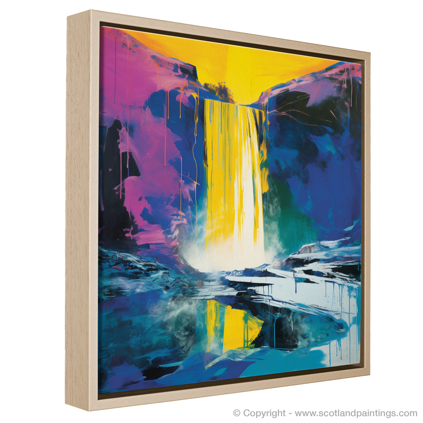 Majestic Plodda Falls: A Colour Field Tribute to the Scottish Highlands