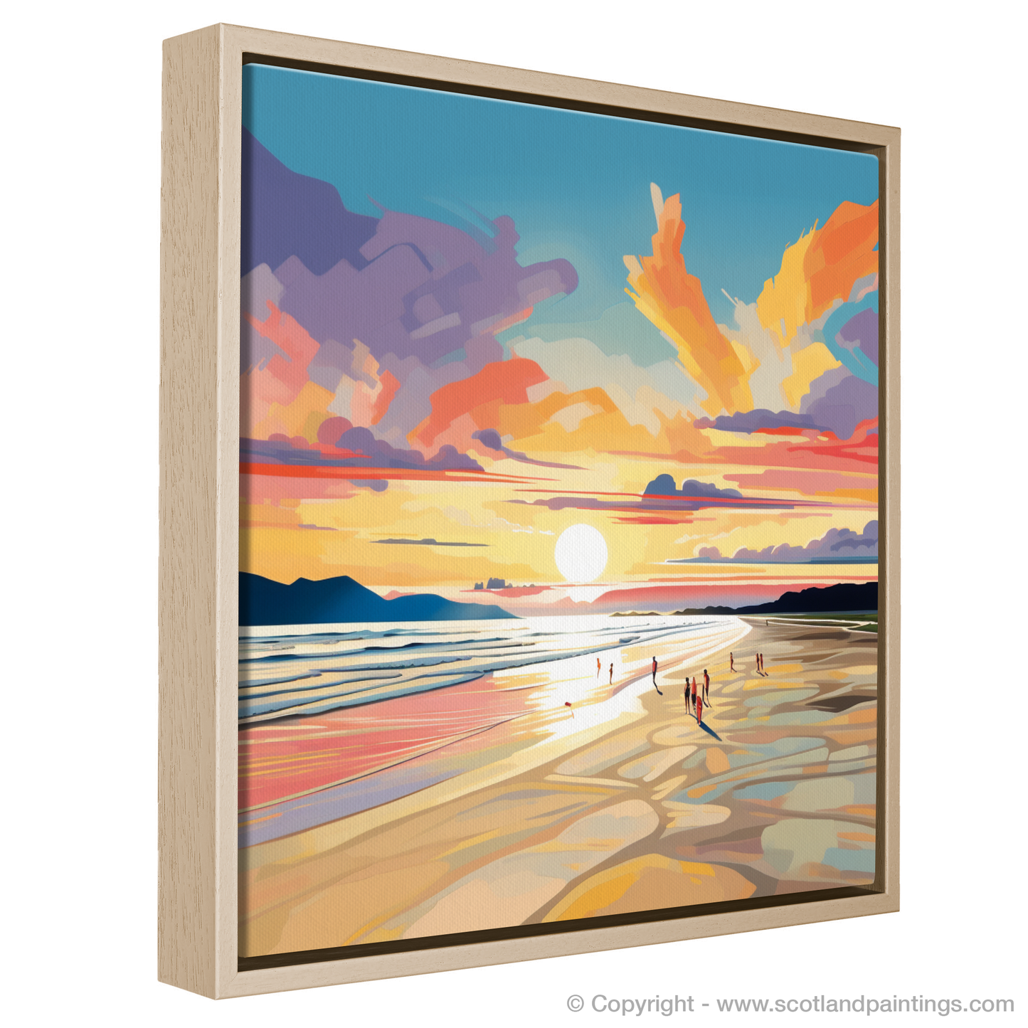 Nairn Beach Sunset: A Pop Art Odyssey