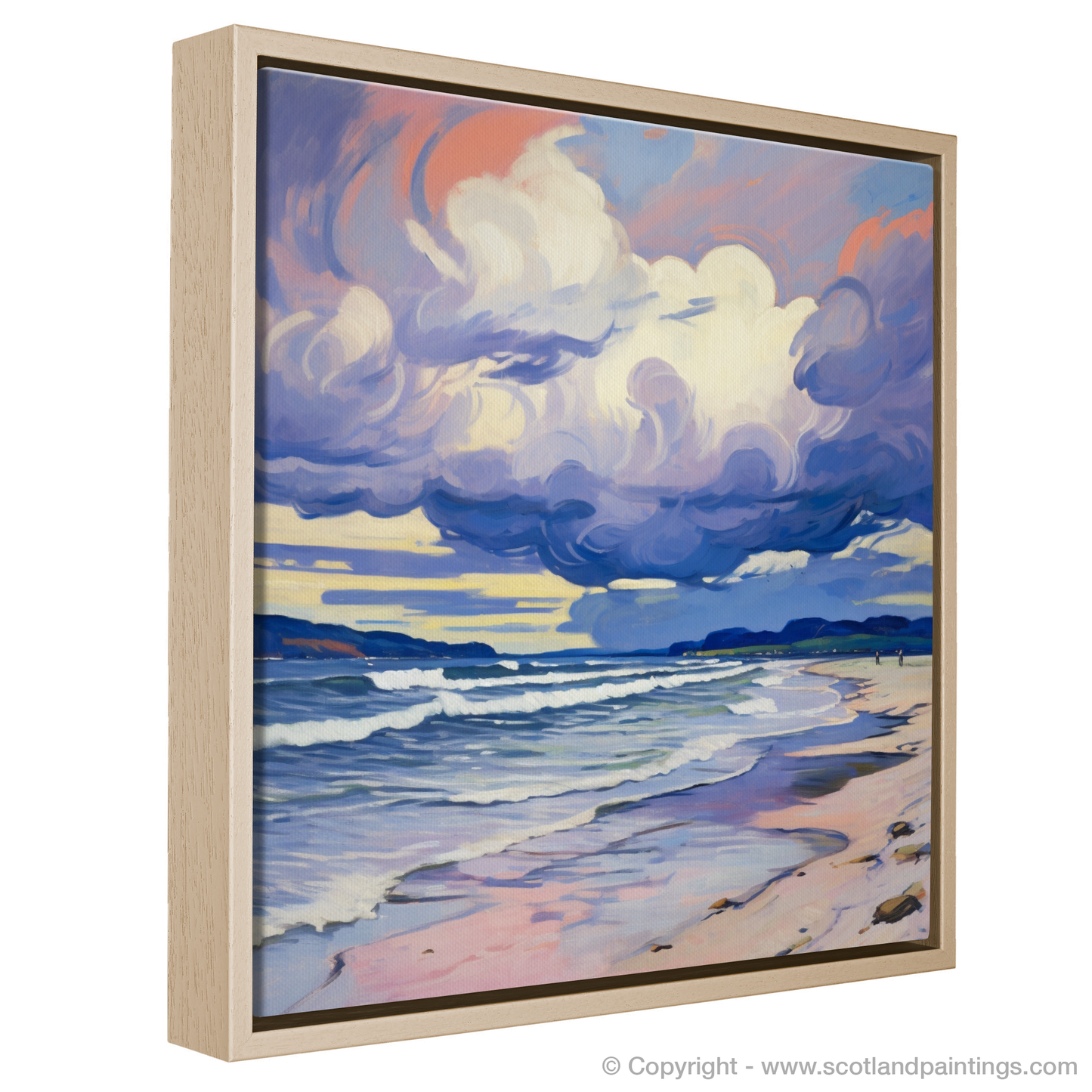 Storm's Embrace: A Fauvist Interpretation of Nairn Beach