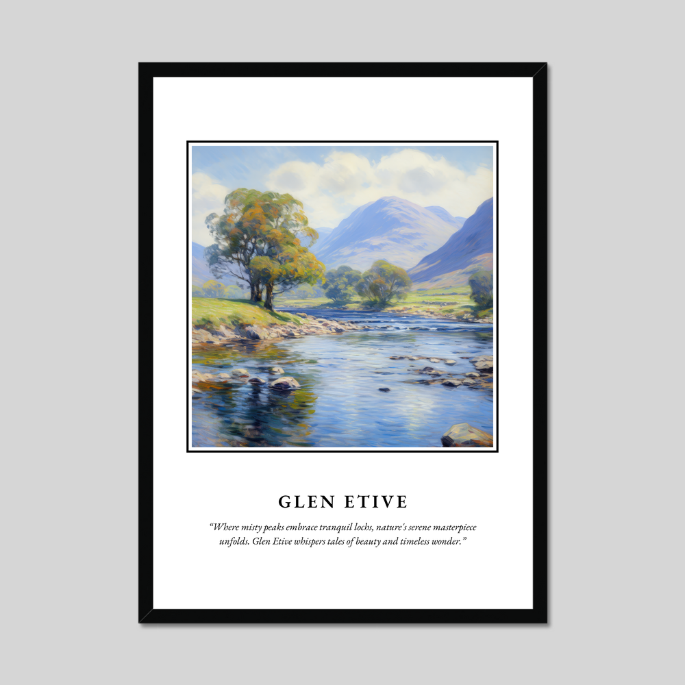 Poster in a black frame