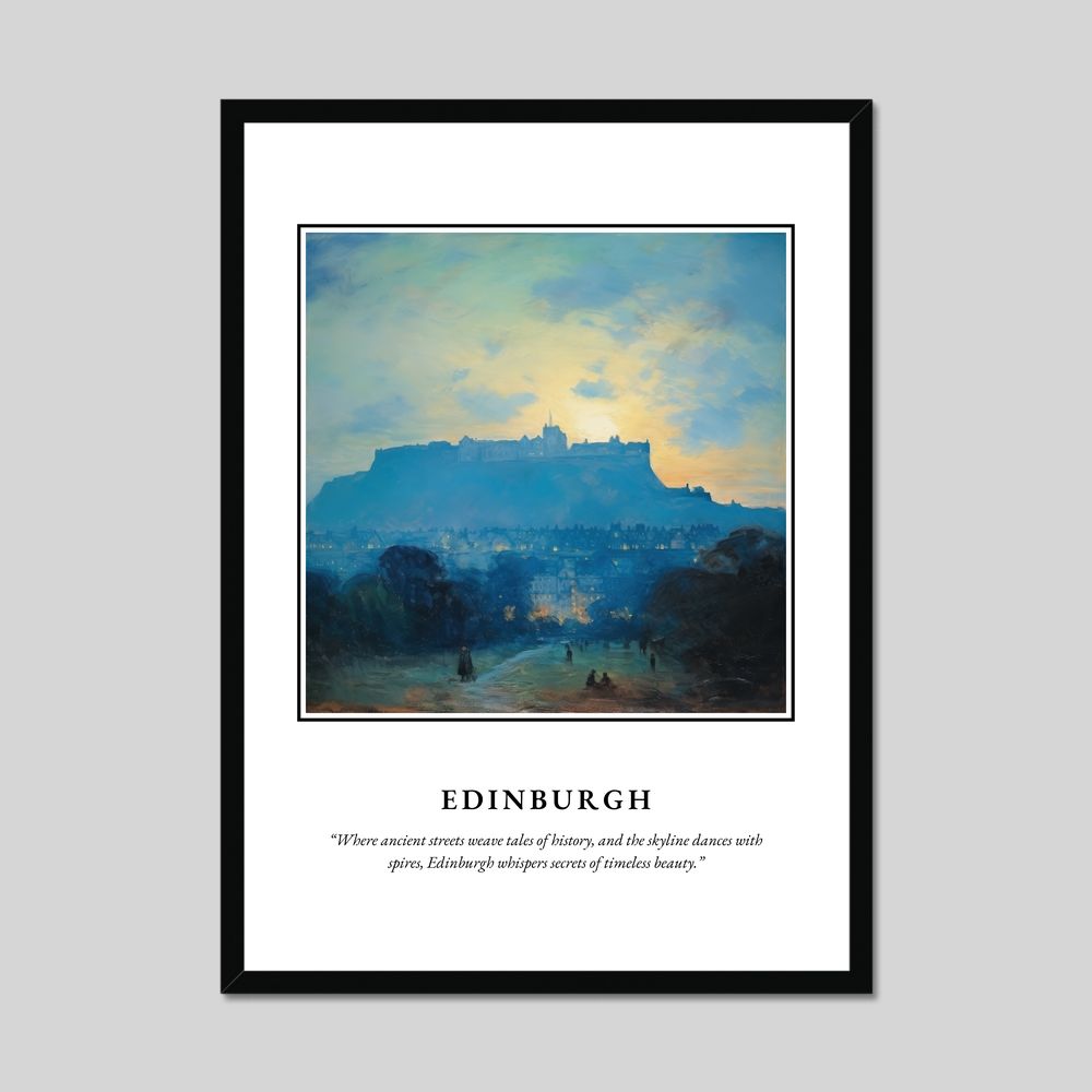 Poster in a black frame