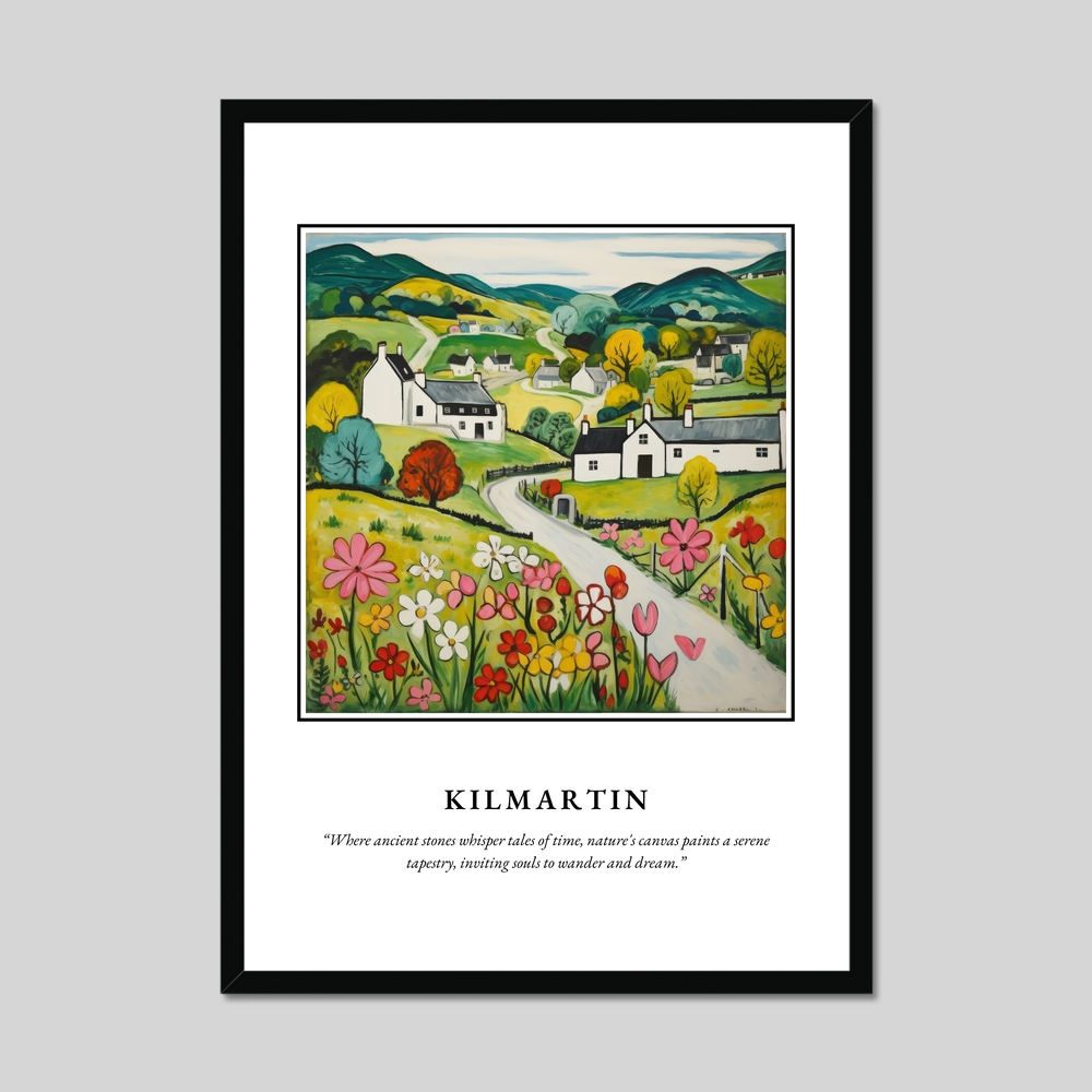 Poster in a black frame