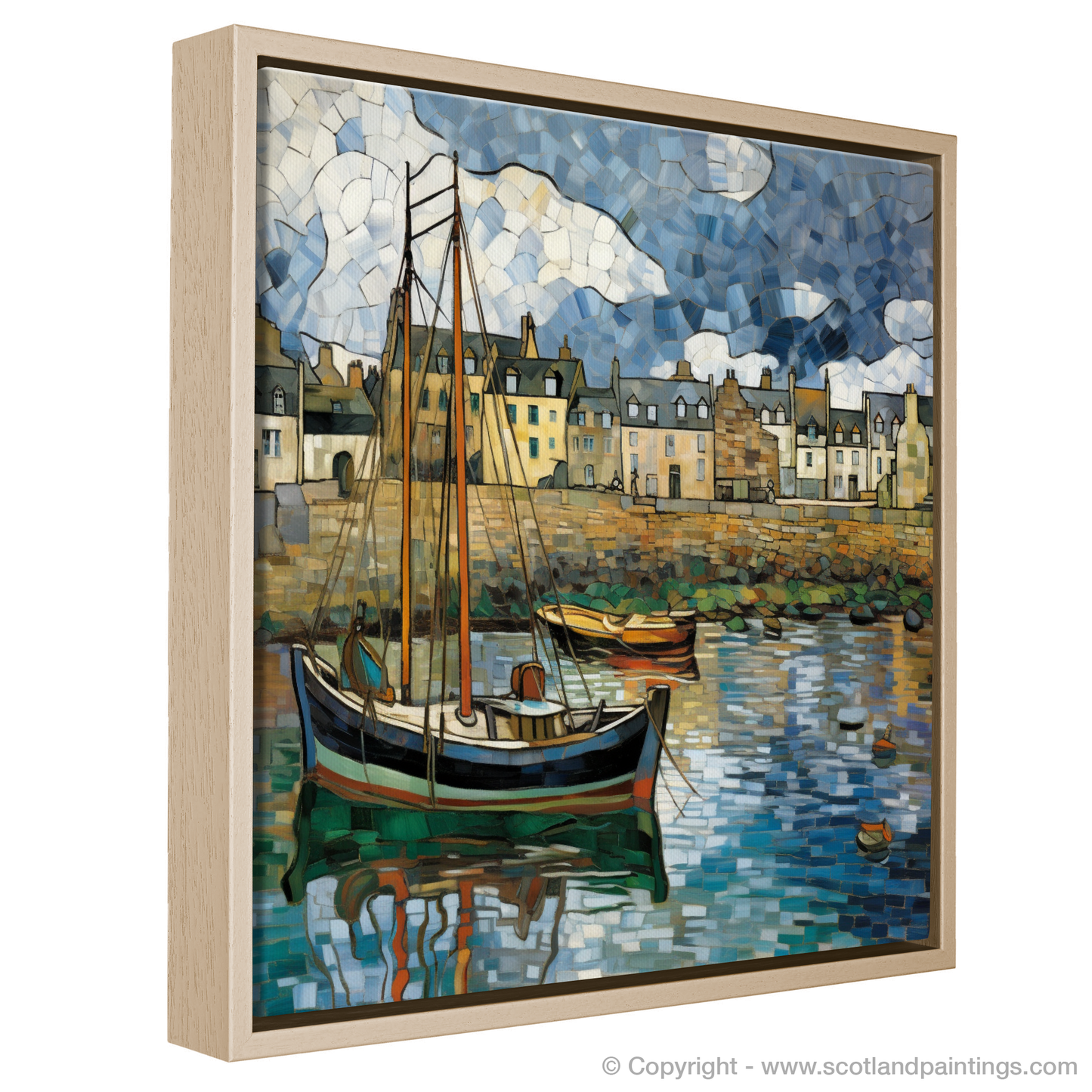 Storm Over St Monans: An Art Nouveau Tribute to Scottish Seascapes