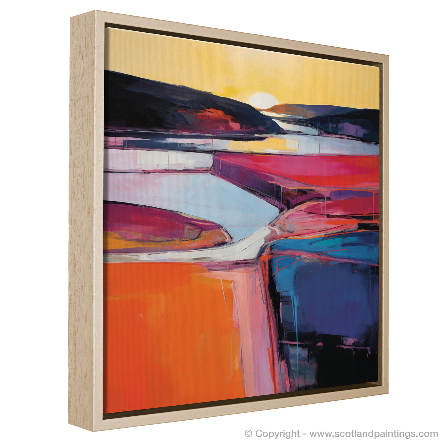 Calgary Bay at Sunset: An Abstract Impressionist Ode to Scottish Twilight