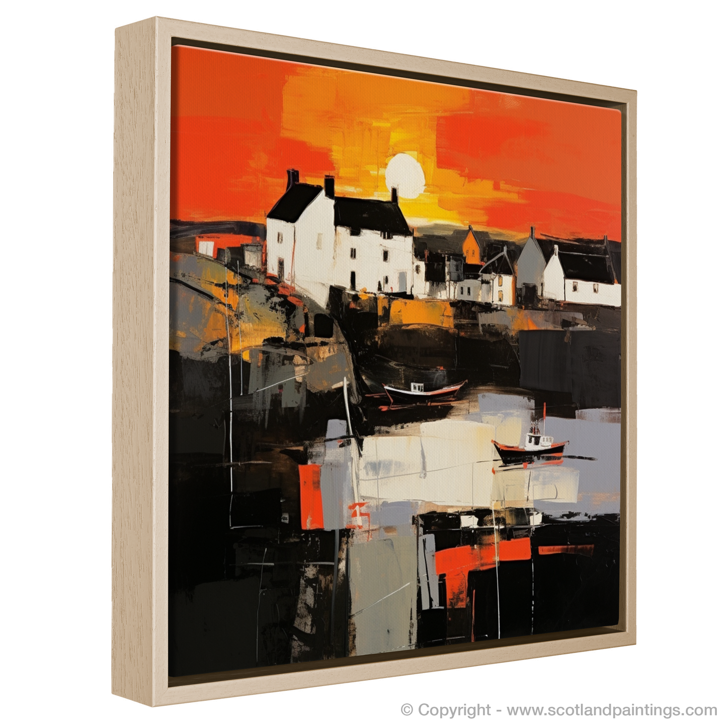 Crail Harbour at Sunset: An Abstract Scottish Coastal Masterpiece