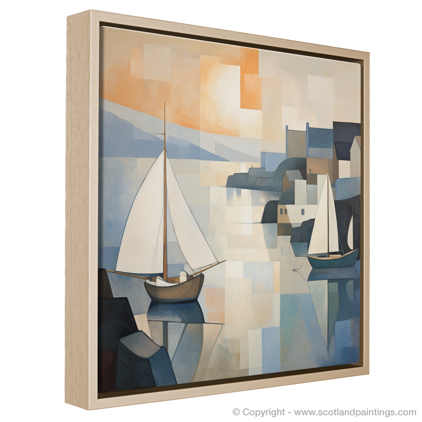 Catterline Bay at Dusk: A Cubist Interpretation
