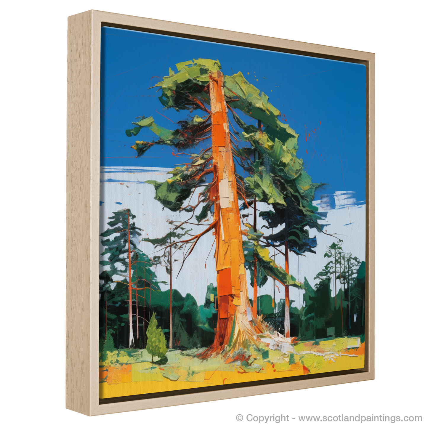 Vibrant Pines of Rothiemurchus: A Pop Art Tribute