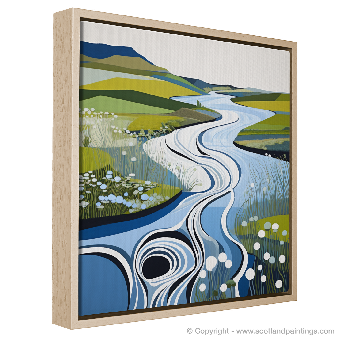 Serene Whispers of the Spey - A Minimalist Homage to Water Avens