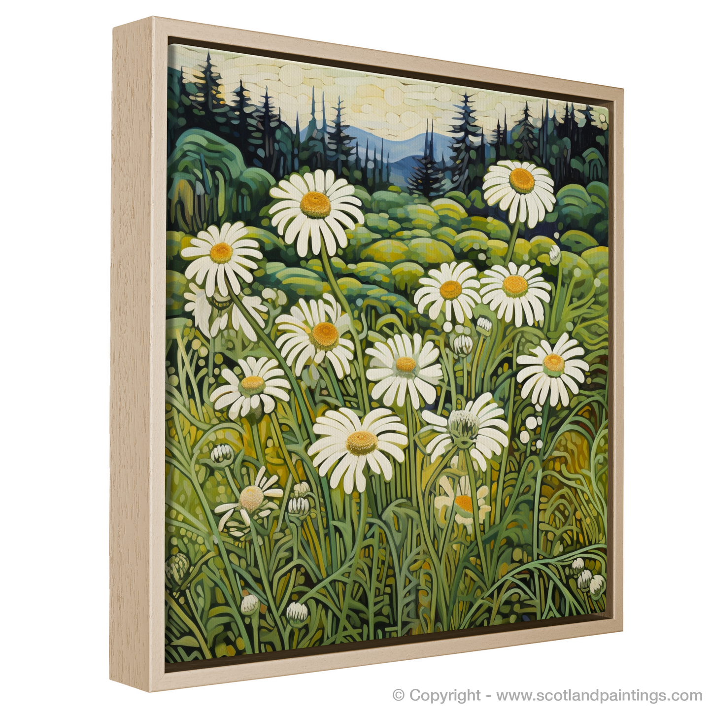 Cubist Meadow: Sneezewort's Dance in Benmore Botanic Garden