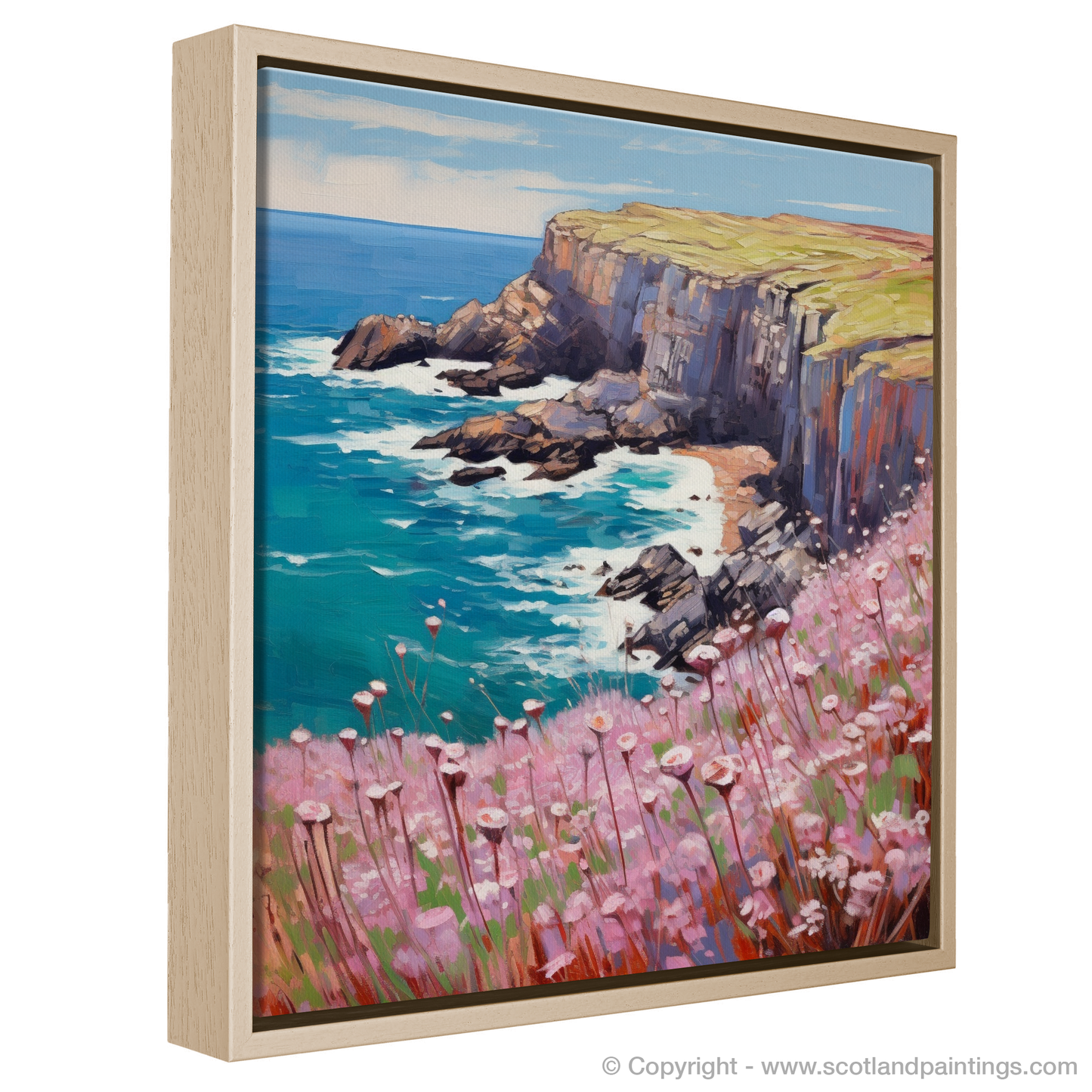 Wild Blooms on St Abbs Cliffs: A Scottish Coastal Color Field Masterpiece