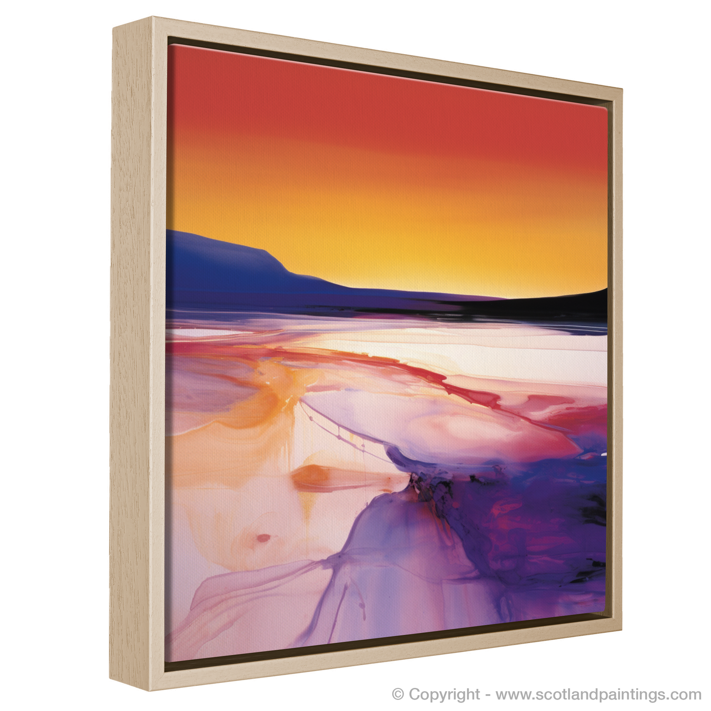 Sunset Blaze over Durness Beach - Abstract Elegance