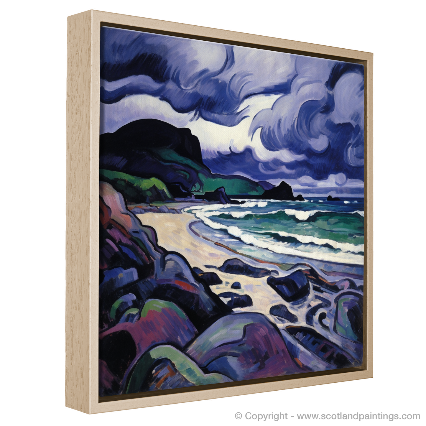 Storm over Kiloran Bay: A Fauvist Tribute to Scottish Shores