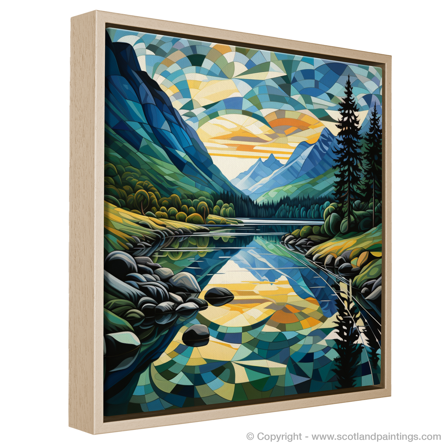 Cubist Reflections of Glencoe's River Coe