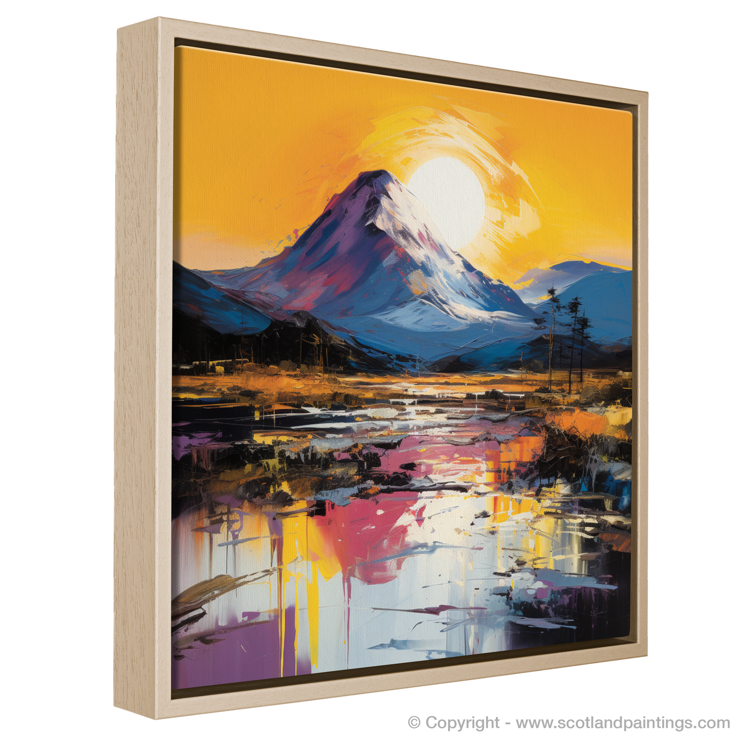 Buachaille Sunrise: An Abstract Impression of Glencoe's Dawn Splendour