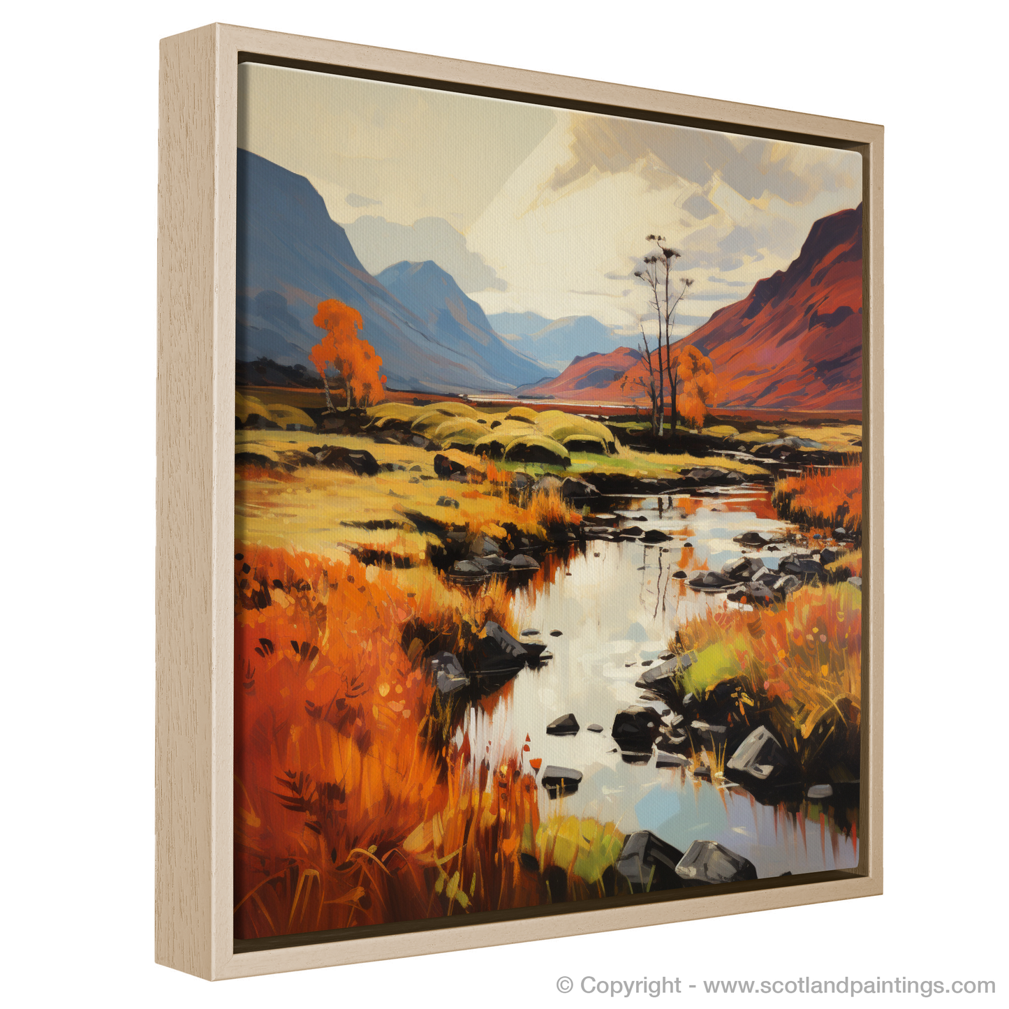 Autumn Blaze in Glencoe: A Fauvist Symphony