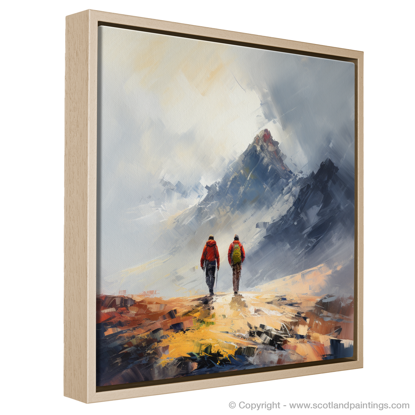 Summit of Solitude: Hikers at Buachaille, Glencoe