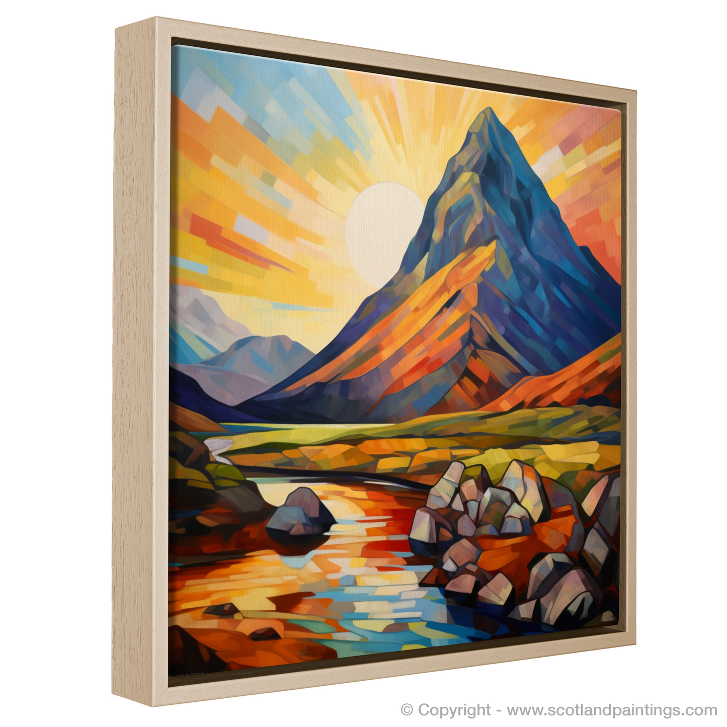 Golden Hour Geometric Ode to Buachaille in Glencoe