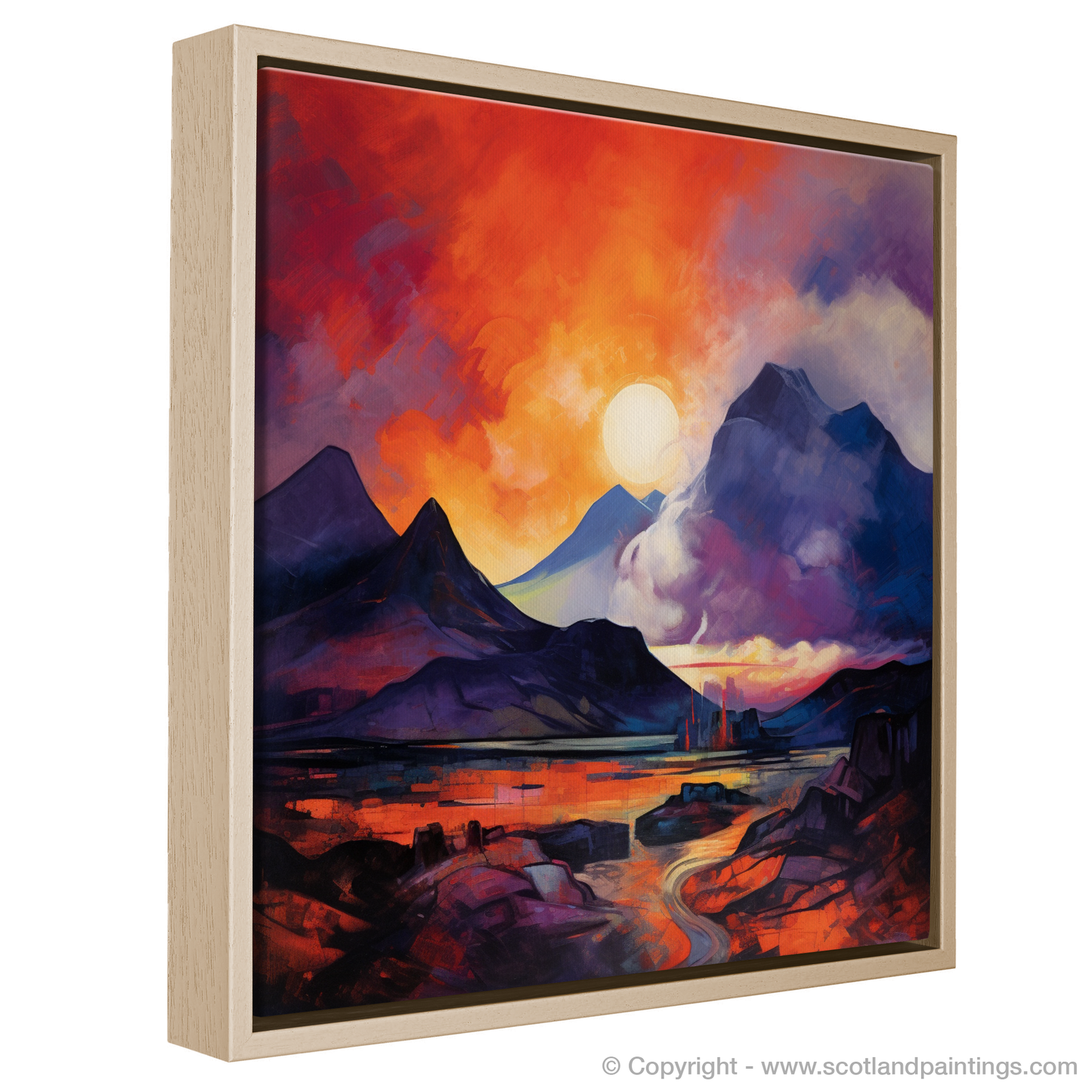 Cubist Blaze over Glencoe Peaks