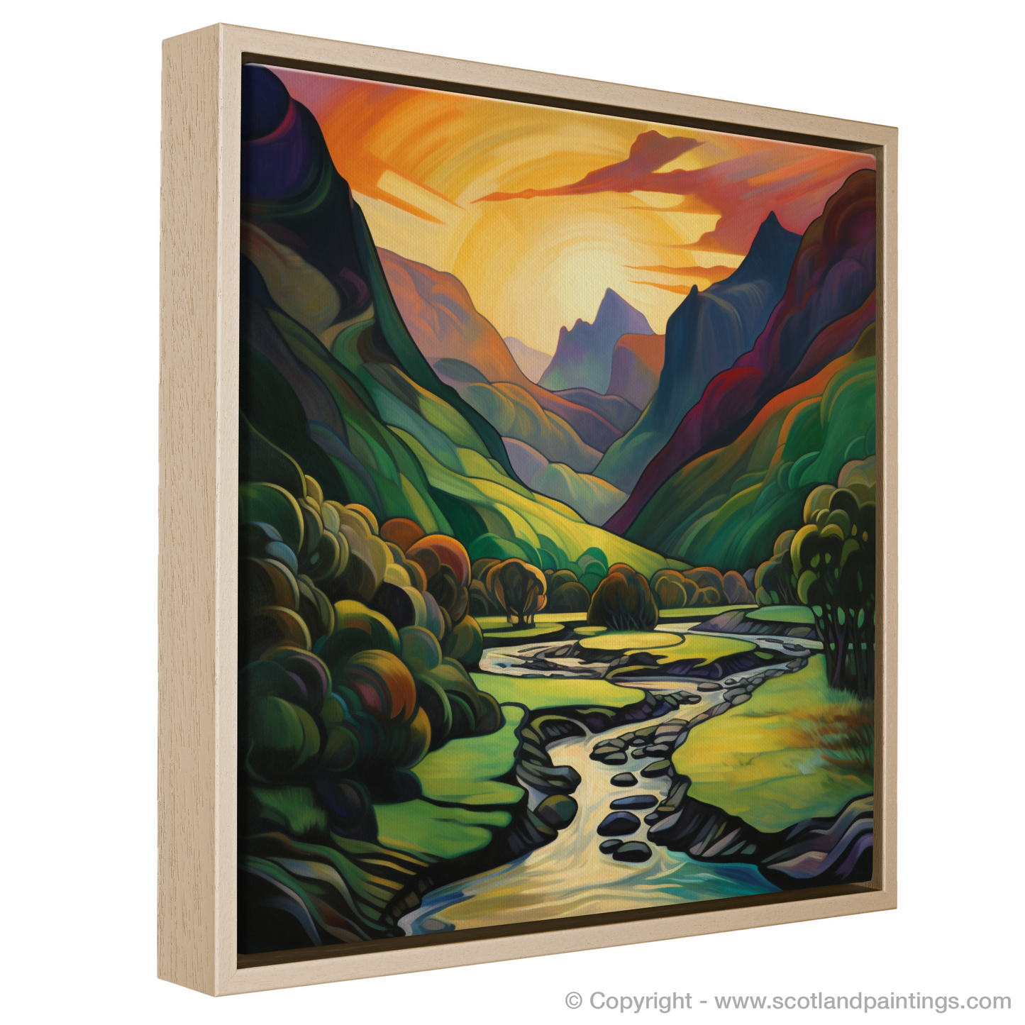 Cubist Sunset over Verdant Glencoe