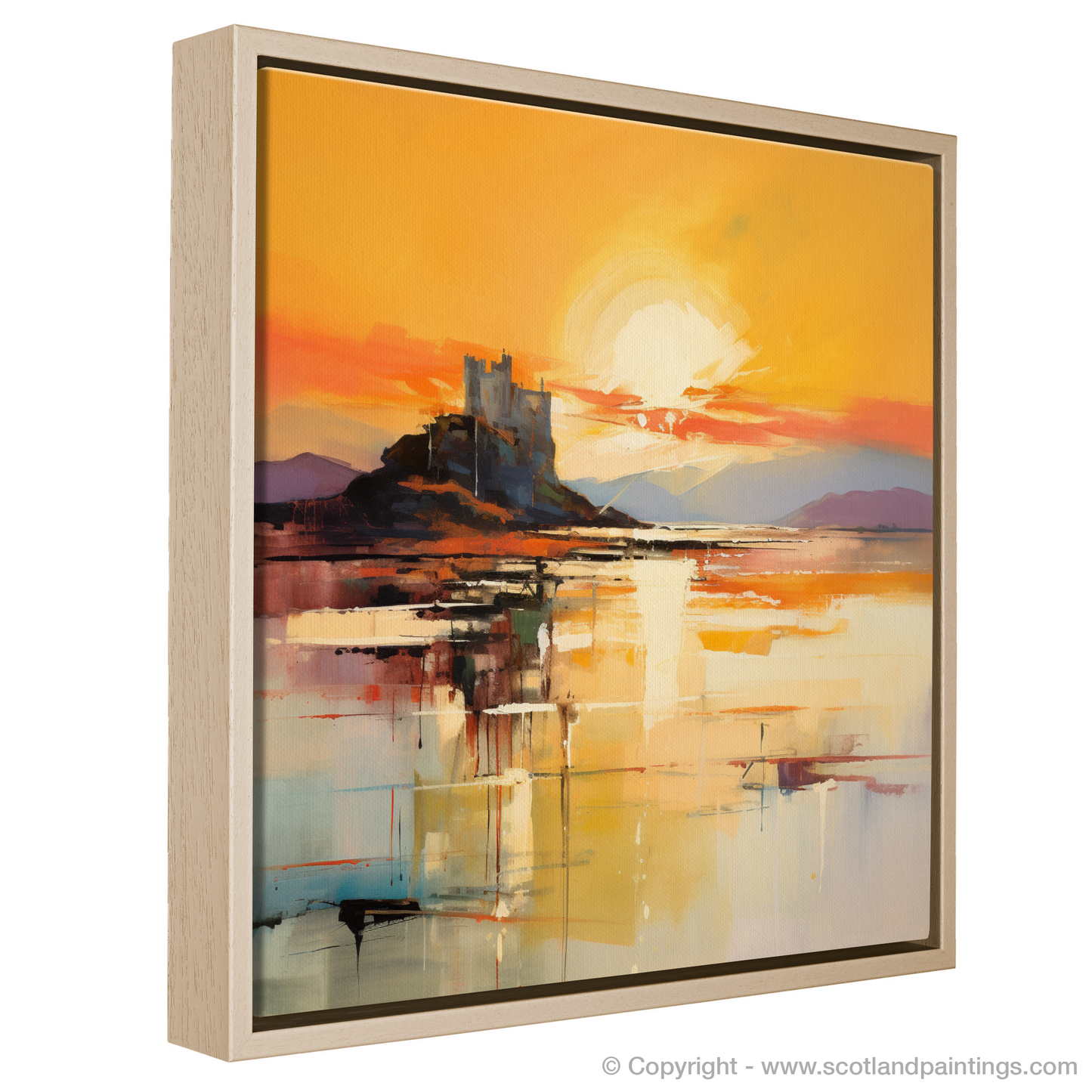 Golden Hour at Castle Stalker Bay - An Abstract Ode to Scottish Coves