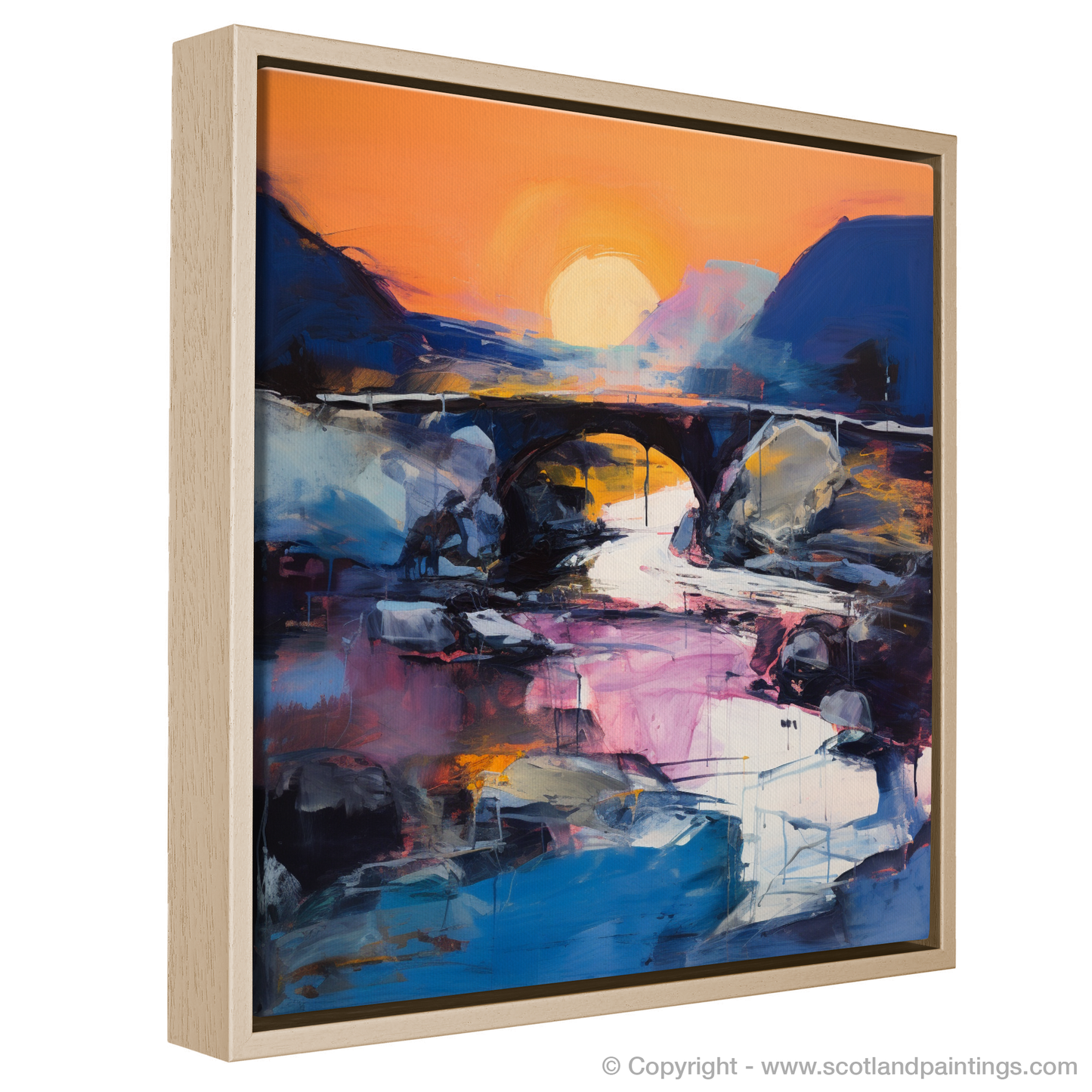 Twilight Embrace over Glencoe's Rustic Bridge