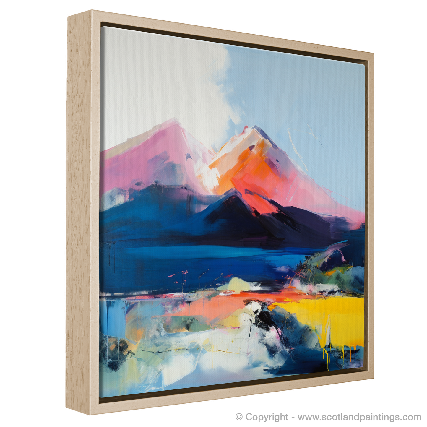 Painting and Art Print of Ben More entitled "Abstract Majesty of Ben More".