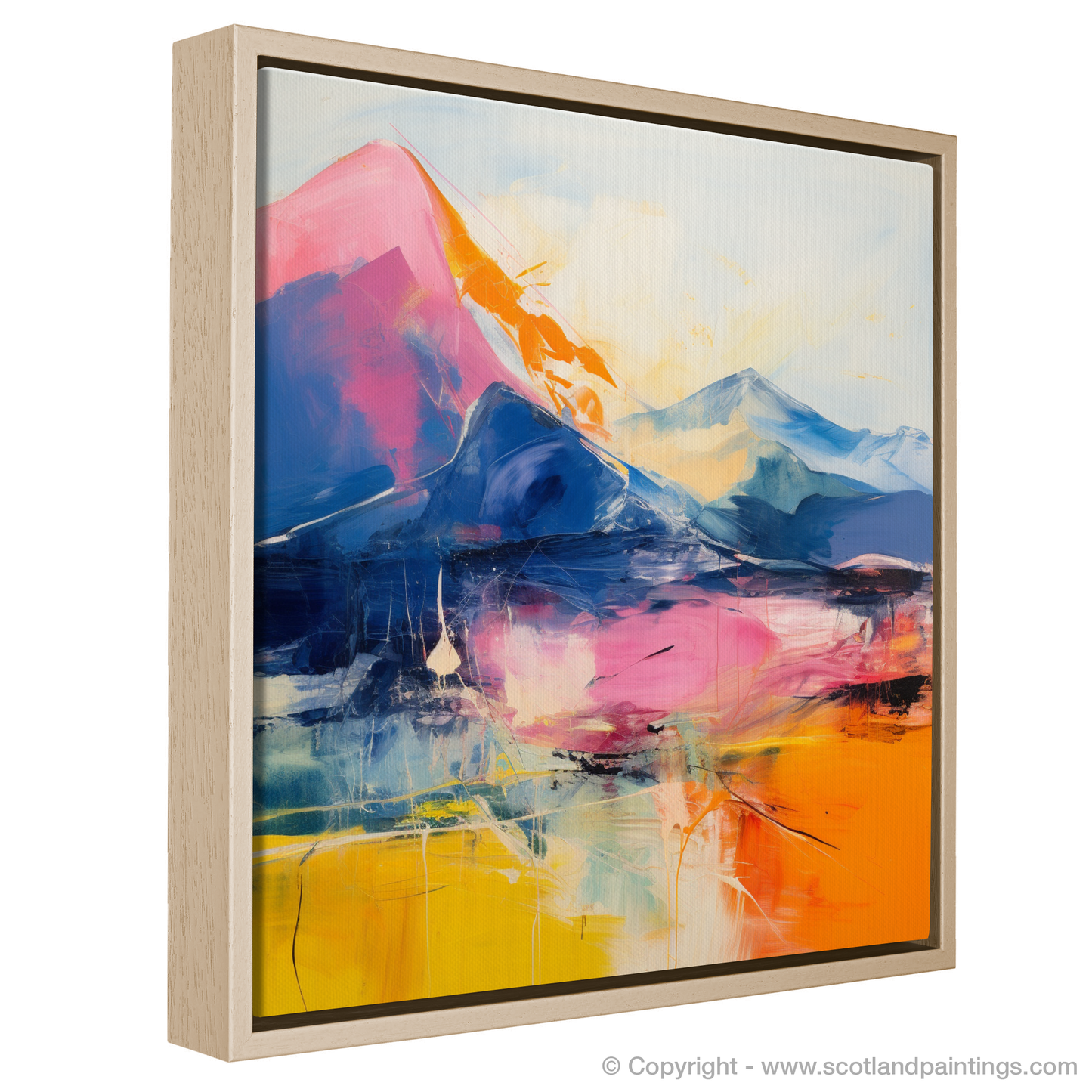 Painting and Art Print of Meall nan Tarmachan entitled "Meall nan Tarmachan: An Abstract Highland Symphony".