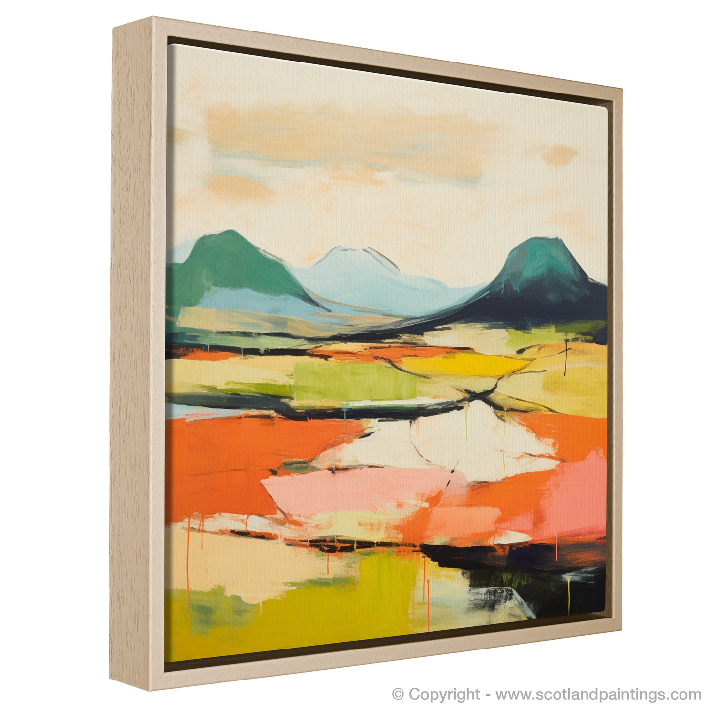 Painting and Art Print of Geal-chàrn (Drumochter) entitled "Abstract Essence of Geal-chàrn".