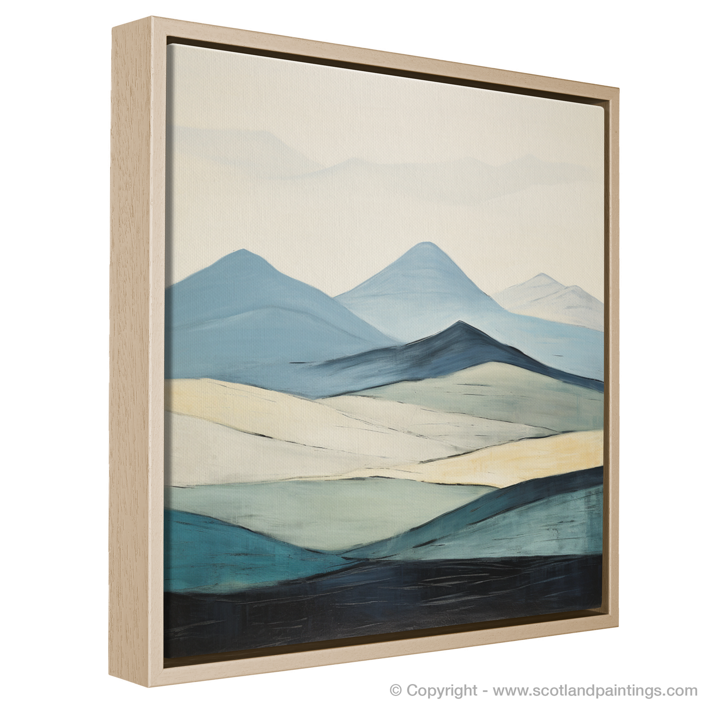 Painting and Art Print of Meall Corranaich entitled "Meall Corranaich in Abstract Tones: A Scottish Munro Reimagined".