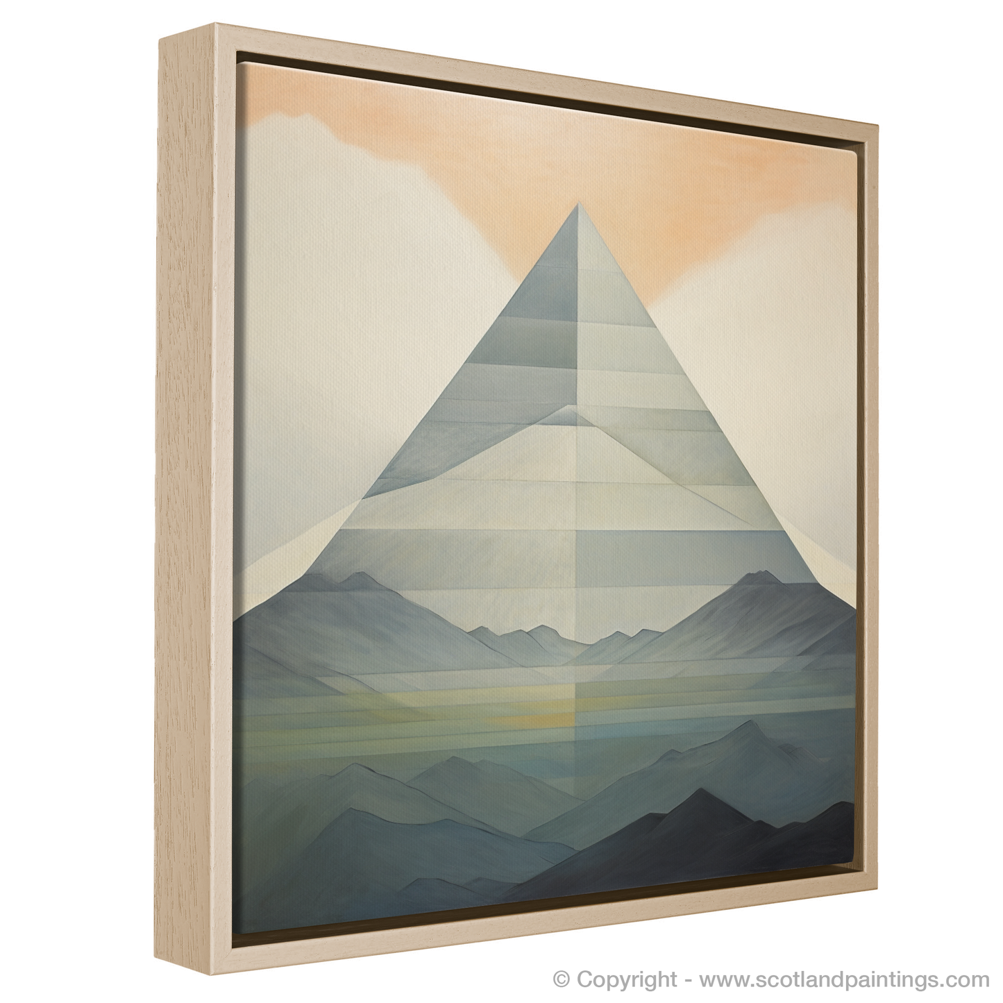 Painting and Art Print of Creag Mhòr (Meall na Aighean) entitled "Abstract Vistas of Creag Mhòr - A Geometric Ode to Scottish Munros".