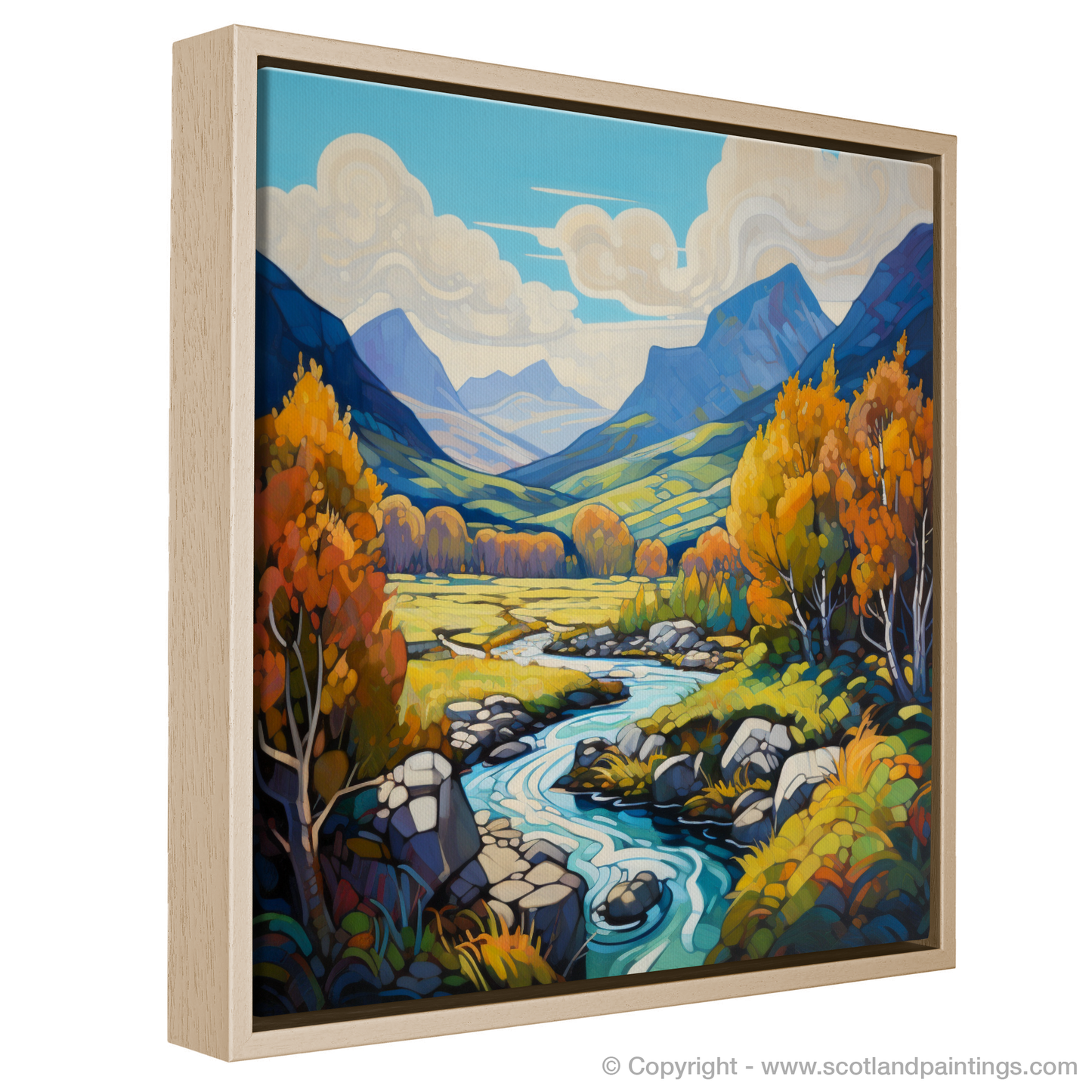 Majestic Lochnagar: An Art Nouveau Tribute to Scotland's Highland Beauty