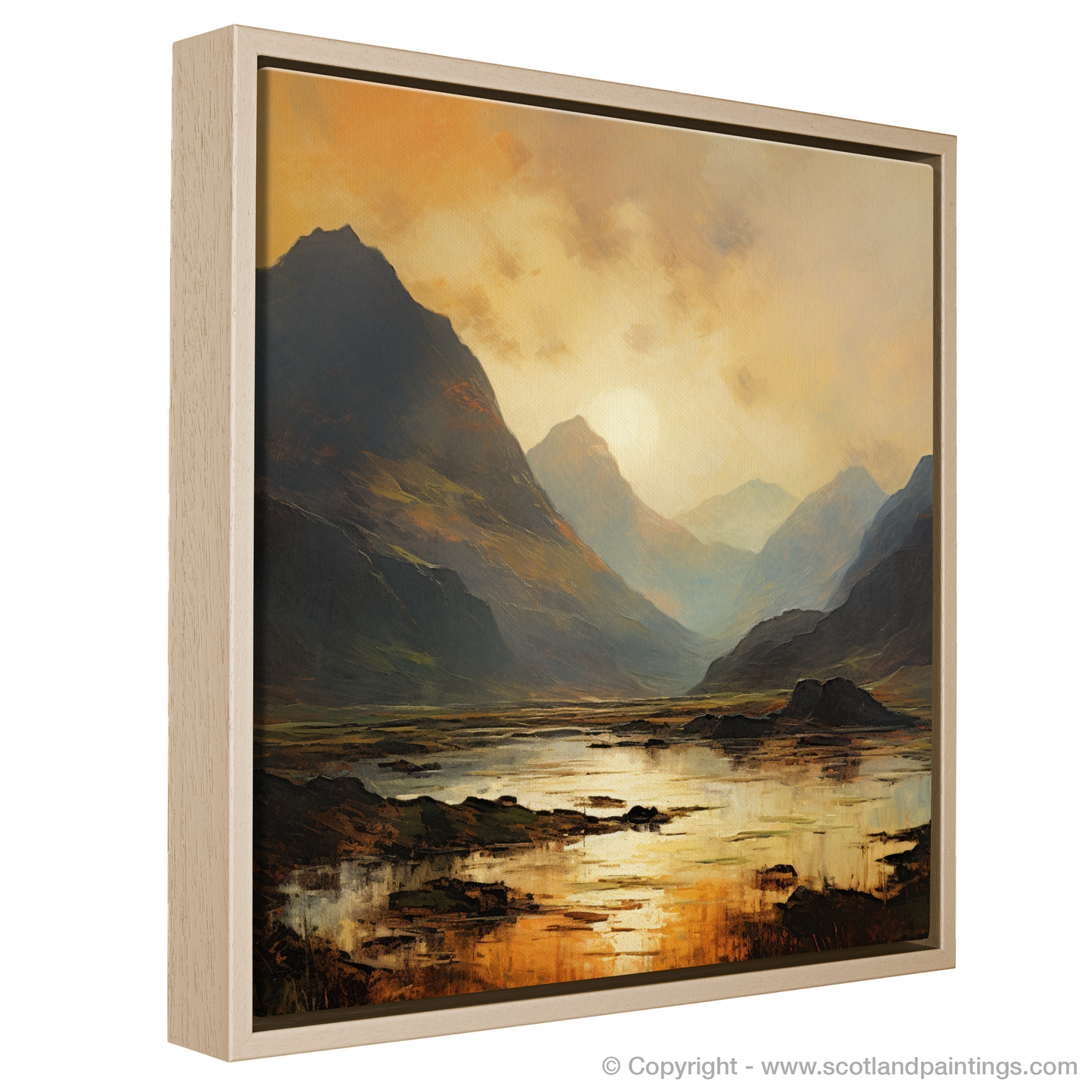 Twilight Tranquility: An Impressionist Homage to Glencoe's Peaks