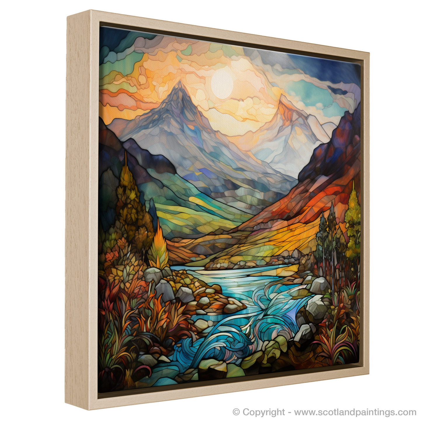 Enchanted Peaks of Stùc a' Chròin: An Art Nouveau Tribute to the Scottish Munros