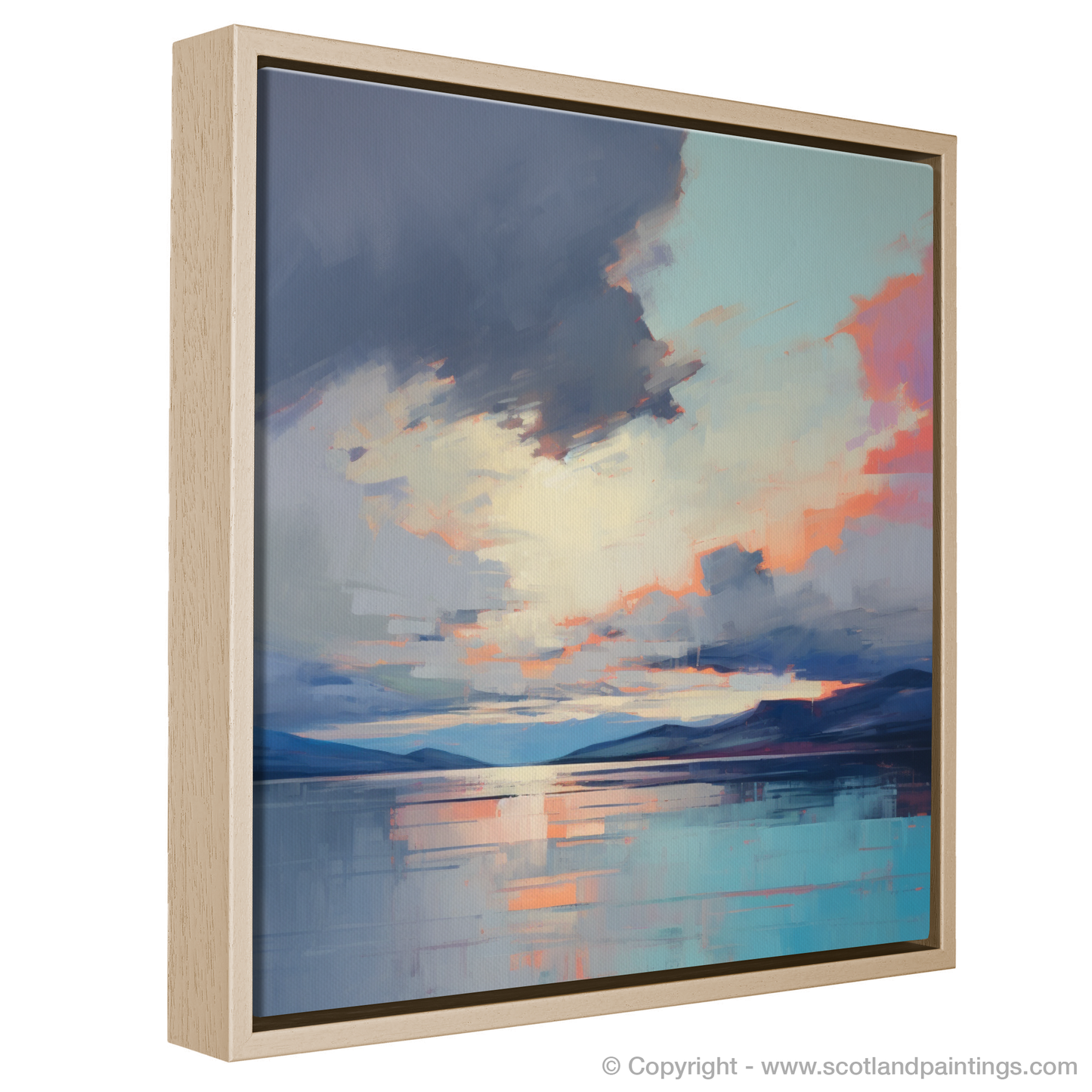Painting and Art Print of A huge sky above Loch Lomond. Loch Lomond's Enchanting Horizon.
