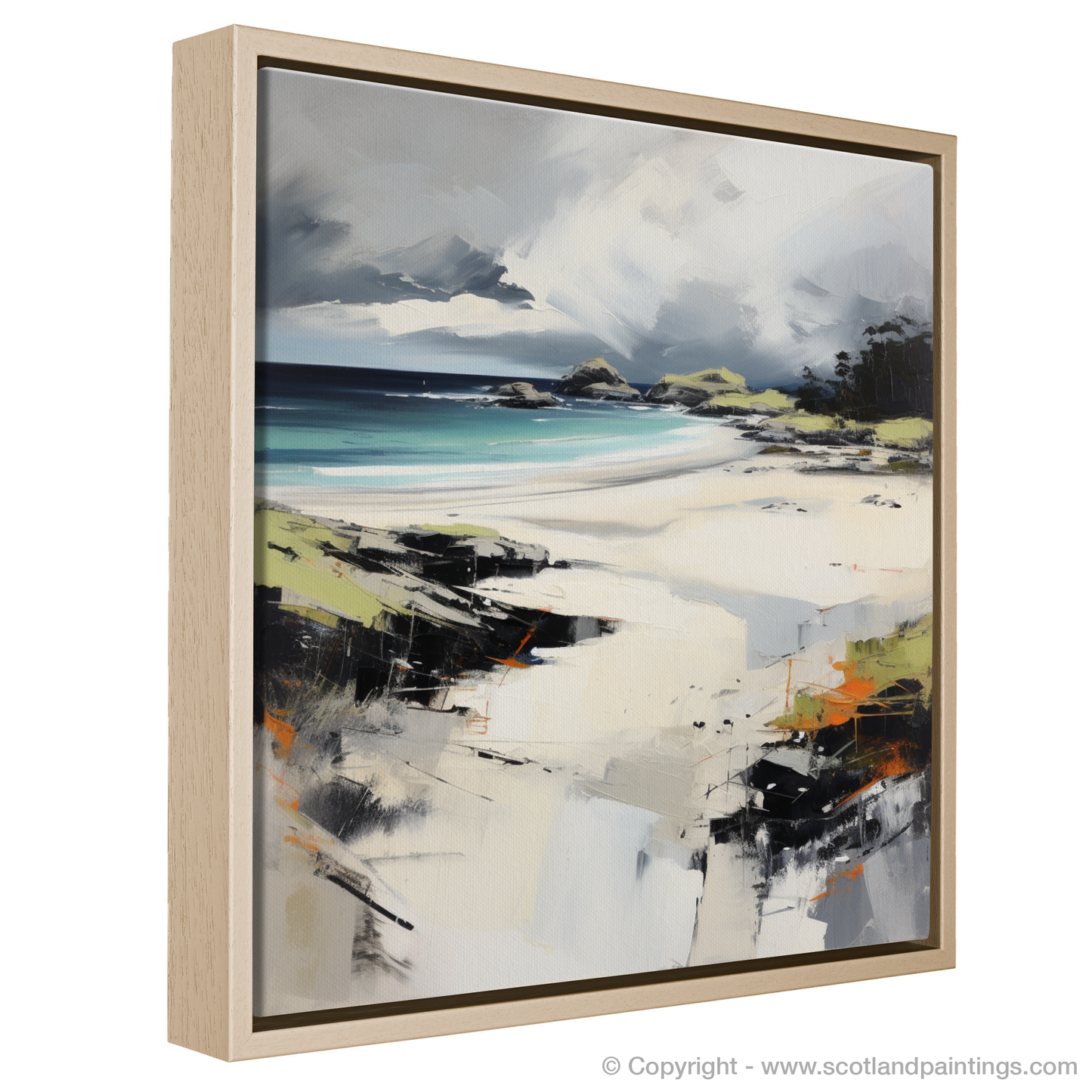 Painting and Art Print of Camusdarach Beach, Arisaig entitled "Abstract Whispers of Camusdarach Beach".