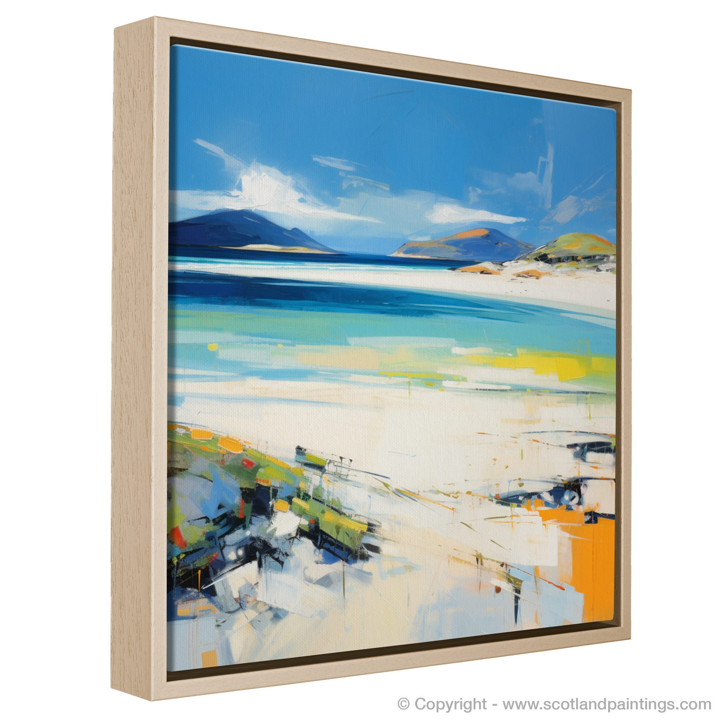 Painting and Art Print of Luskentyre Beach, Isle of Harris entitled "Luskentyre Beach Impressions: A Journey Through Scottish Coastal Splendour".