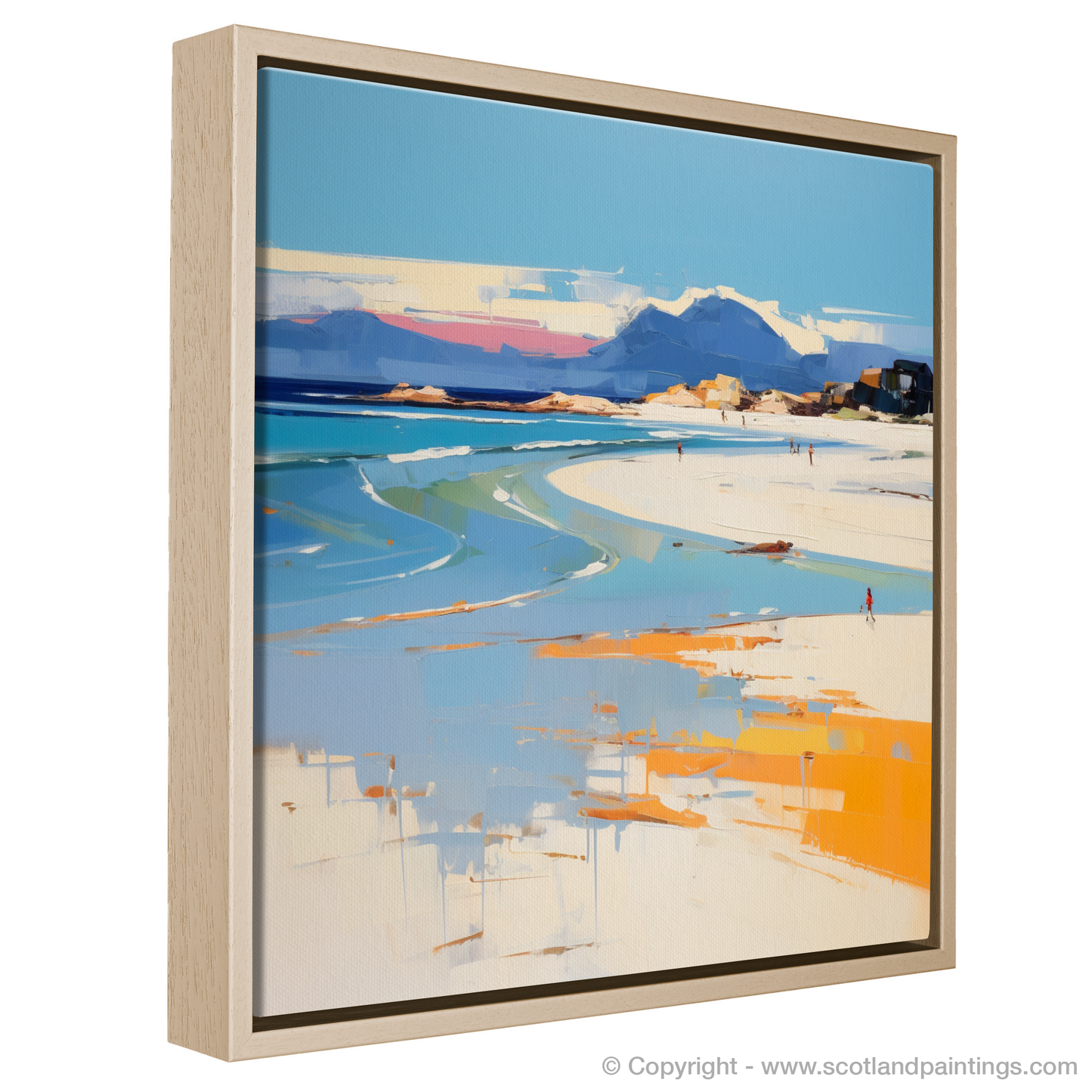 Painting and Art Print of Camusdarach Beach, Arisaig entitled "Contemporary Camusdarach: A Vibrant Homage to Arisaig's Shores".