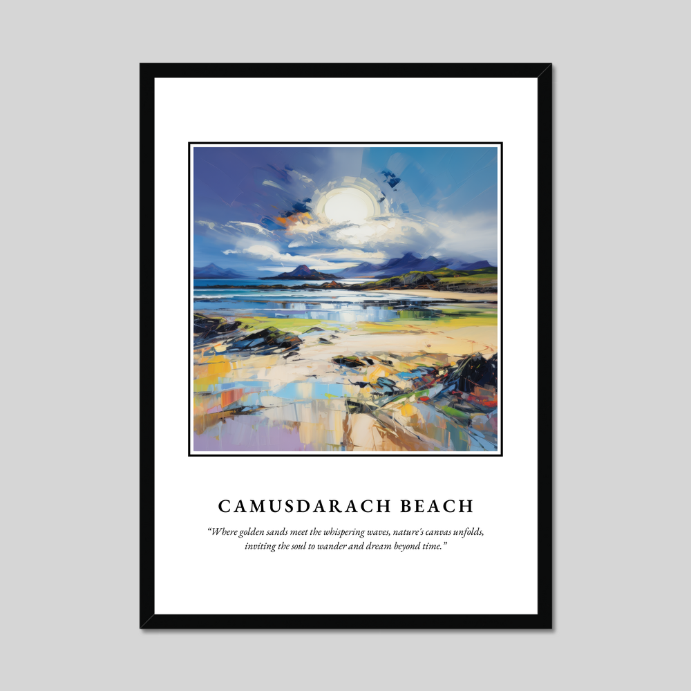 Poster in a black frame