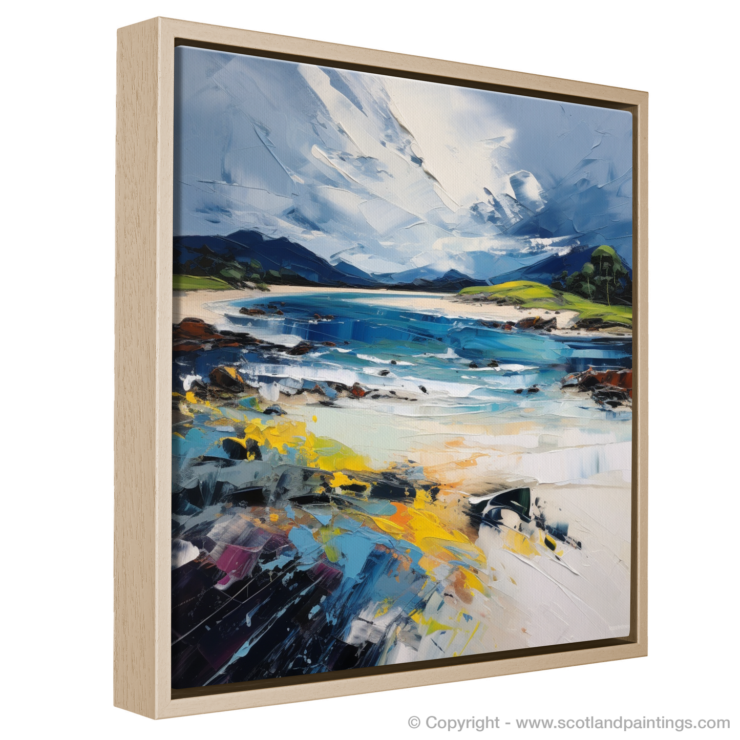 Painting and Art Print of Camusdarach Beach, Arisaig entitled "Expressionism at Camusdarach Beach Arisaig".
