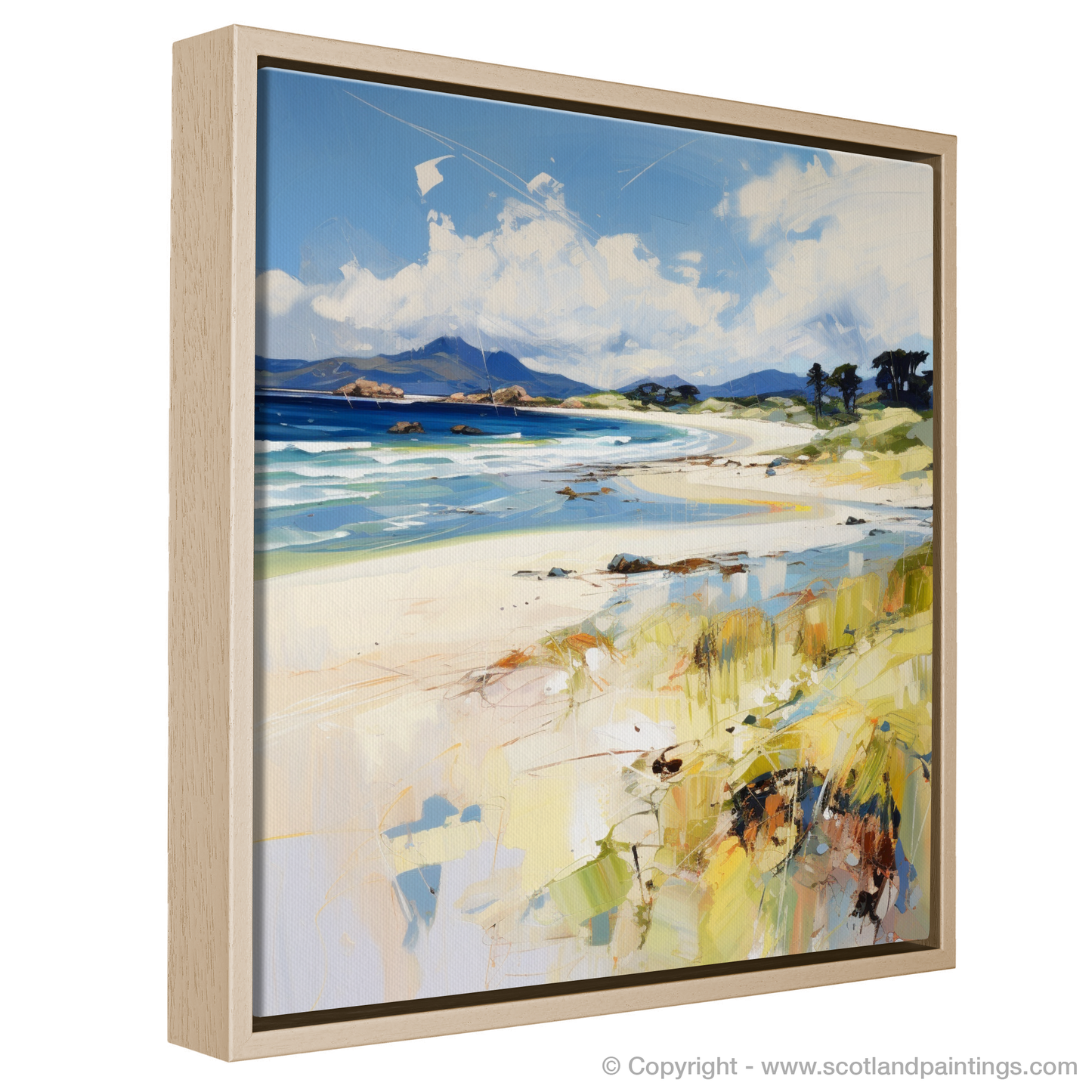 Painting and Art Print of Camusdarach Beach, Arisaig entitled "Expressionism at Camusdarach Beach: A Scottish Coastal Masterpiece".