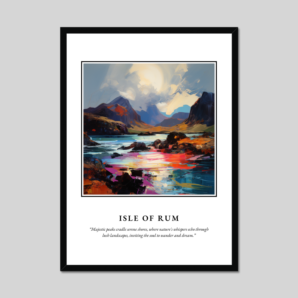 Poster in a black frame